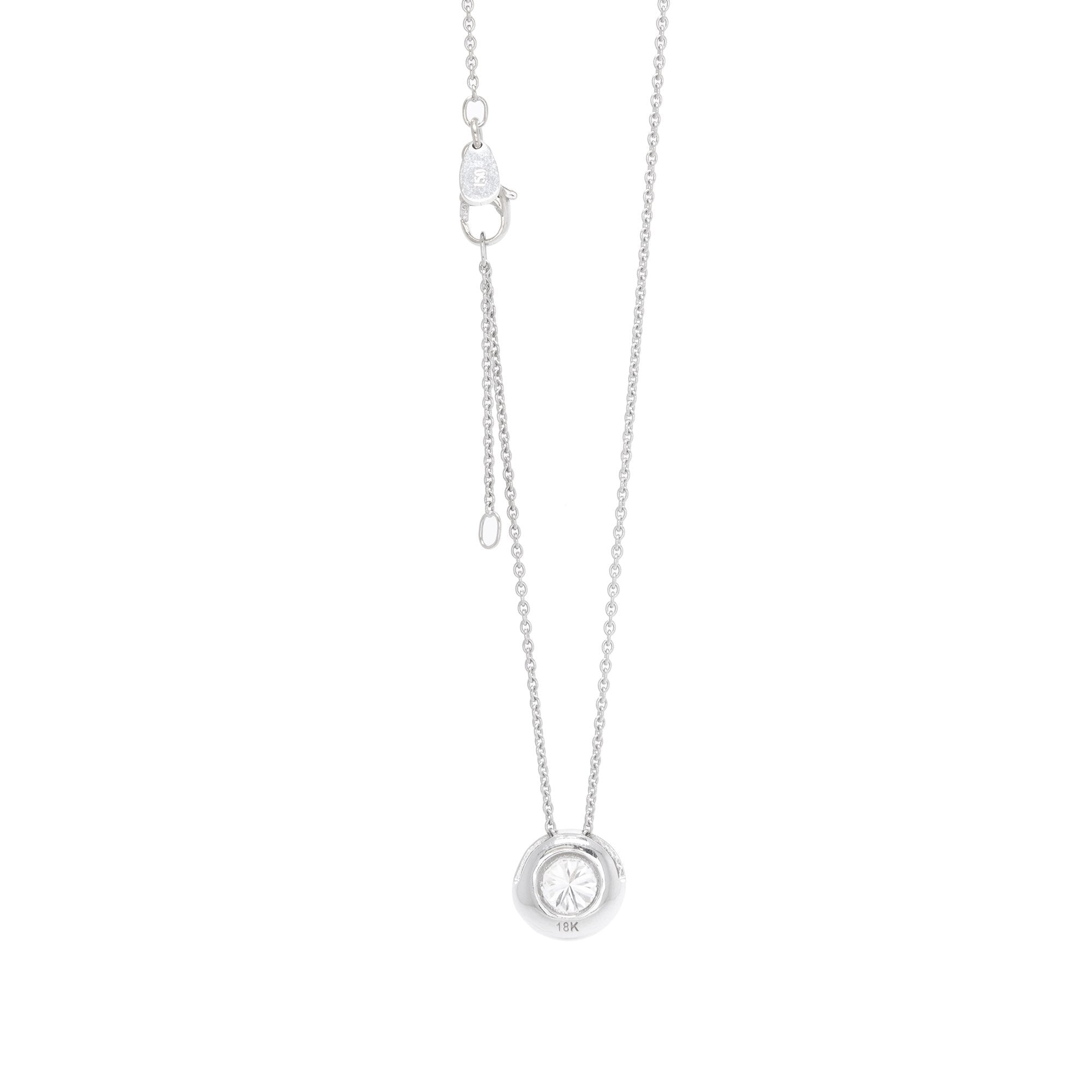 Diamond Solitaire Pendant Necklace