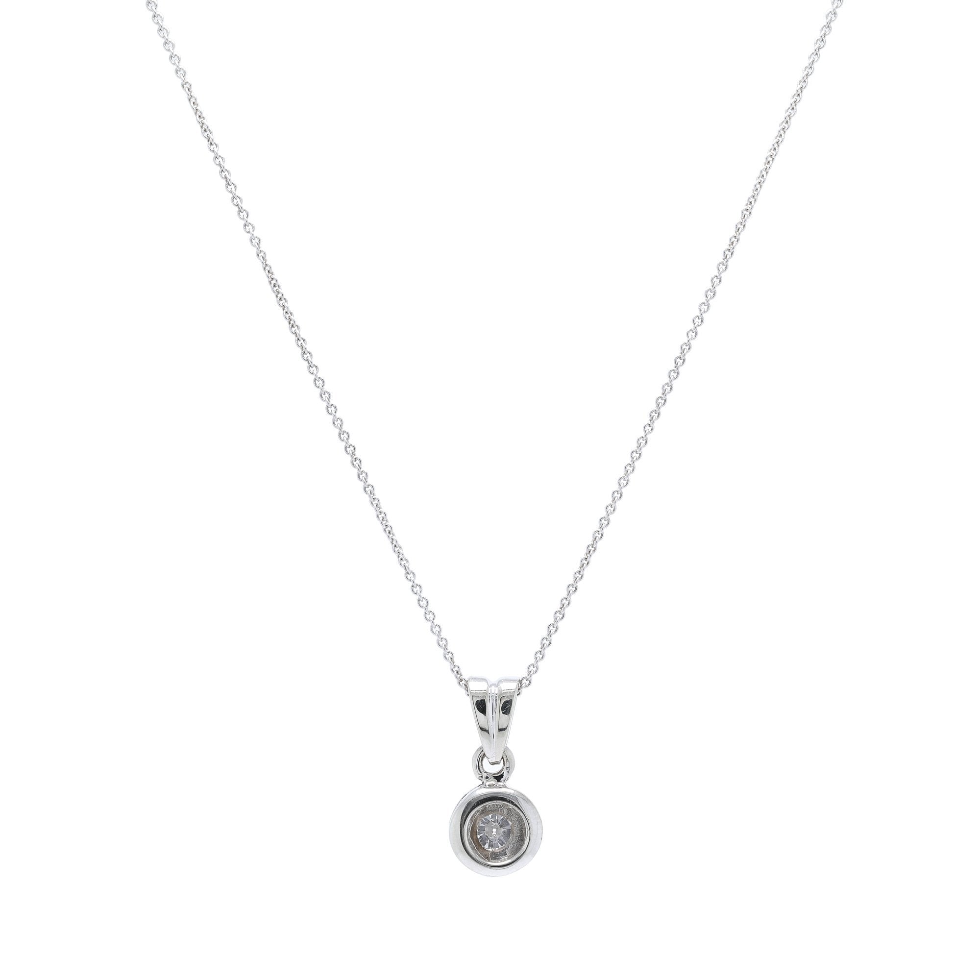 Diamond Solitaire Pendant Necklace