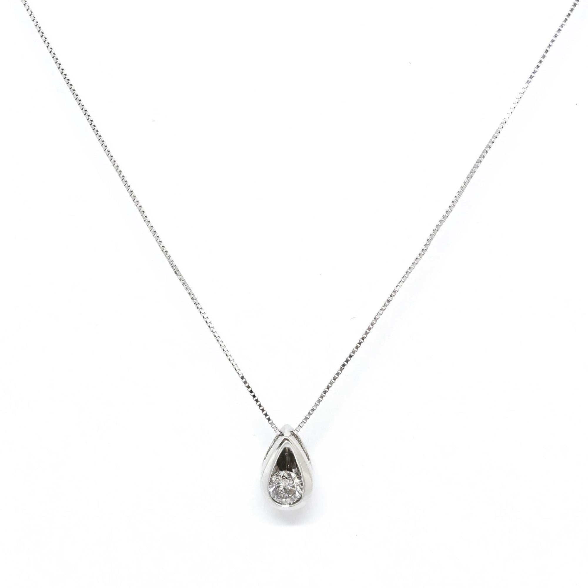 Diamond Solitaire Pendant Necklace