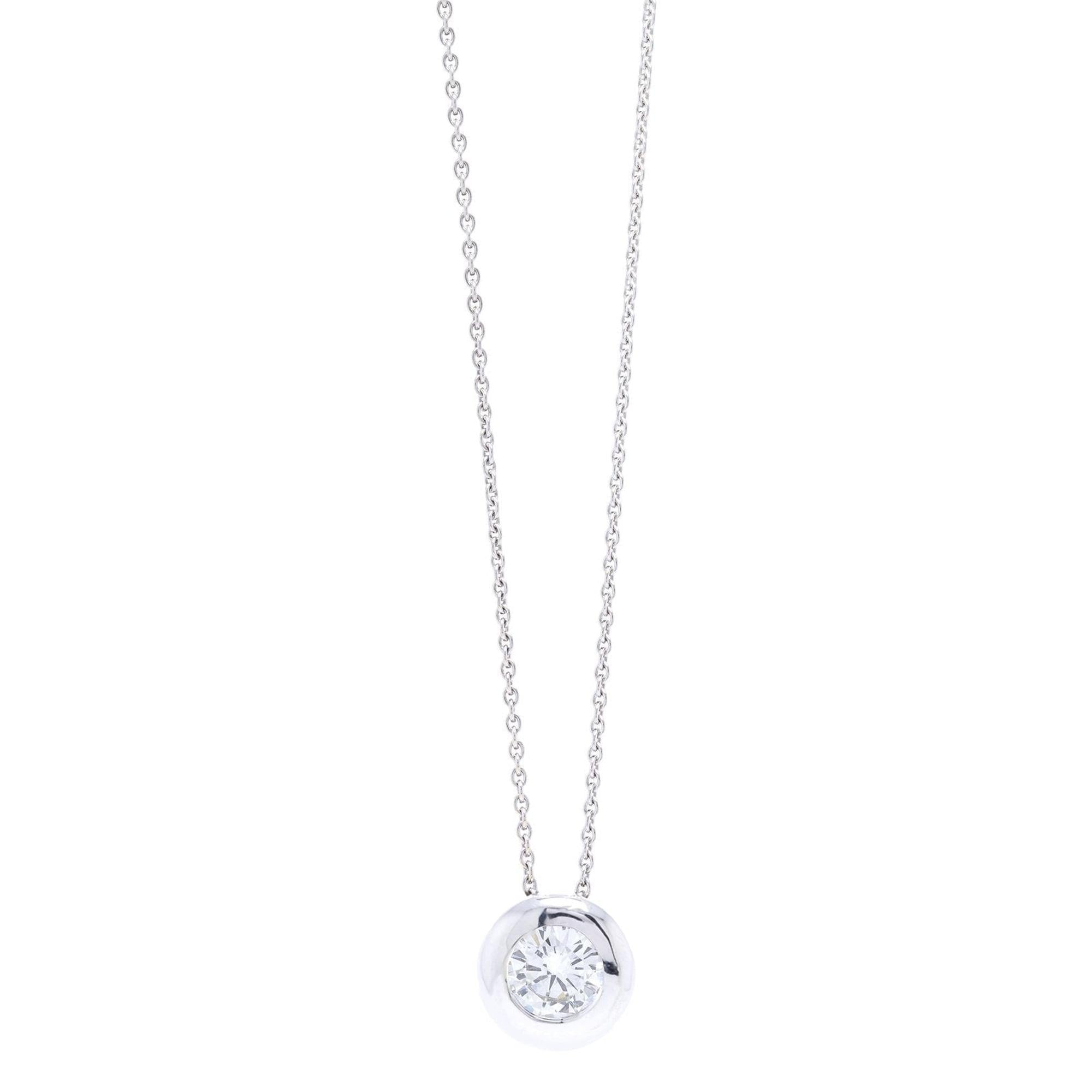 Diamond Solitaire Pendant Necklace