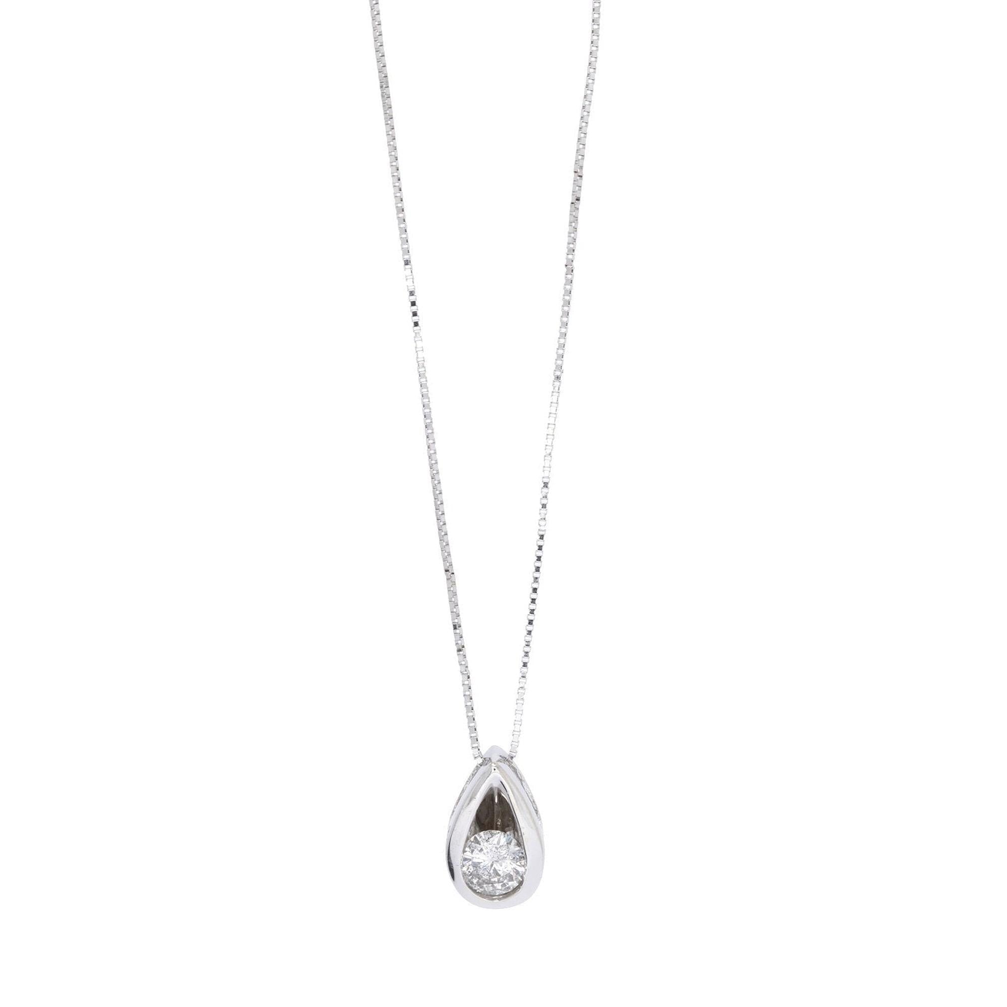 Diamond Solitaire Pendant Necklace