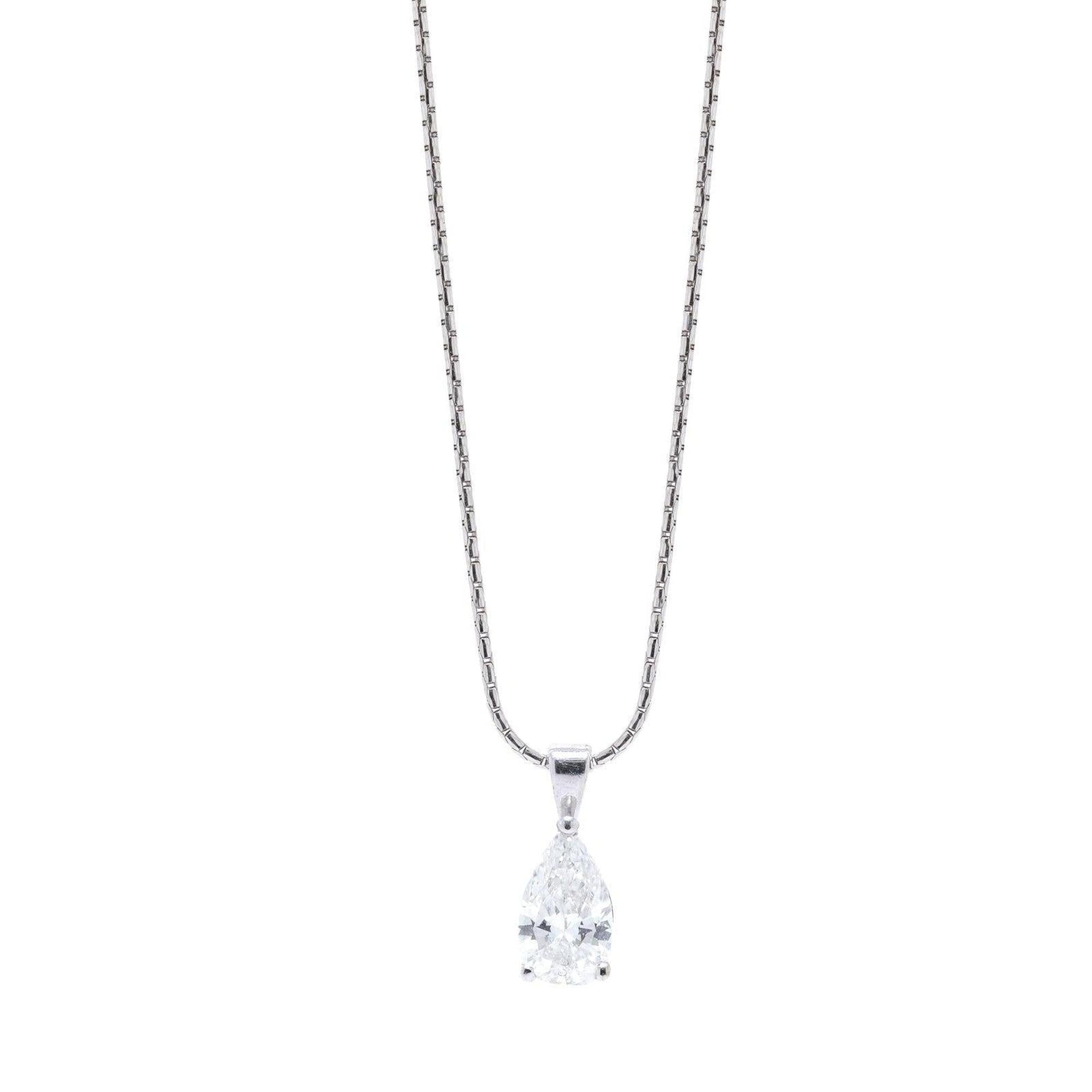 Diamond Solitaire Pendant Necklace