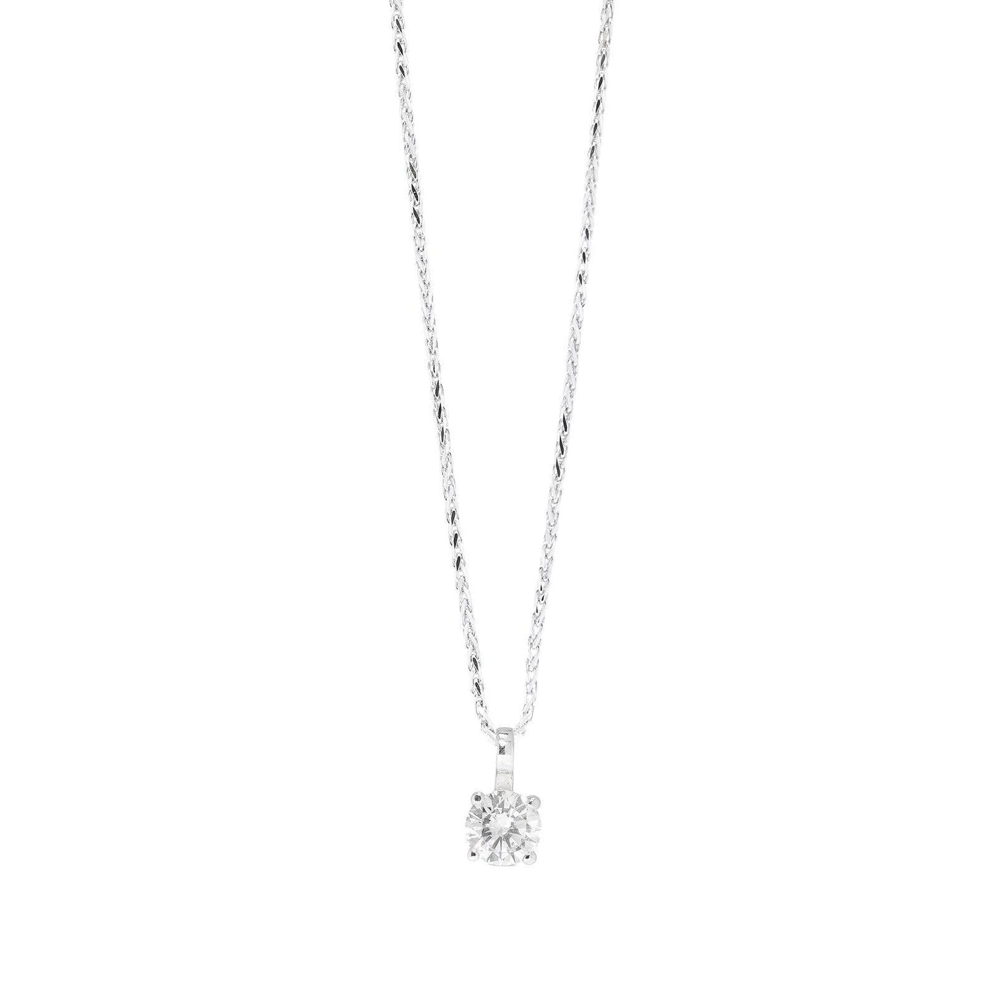 Diamond Solitaire Pendant Necklace