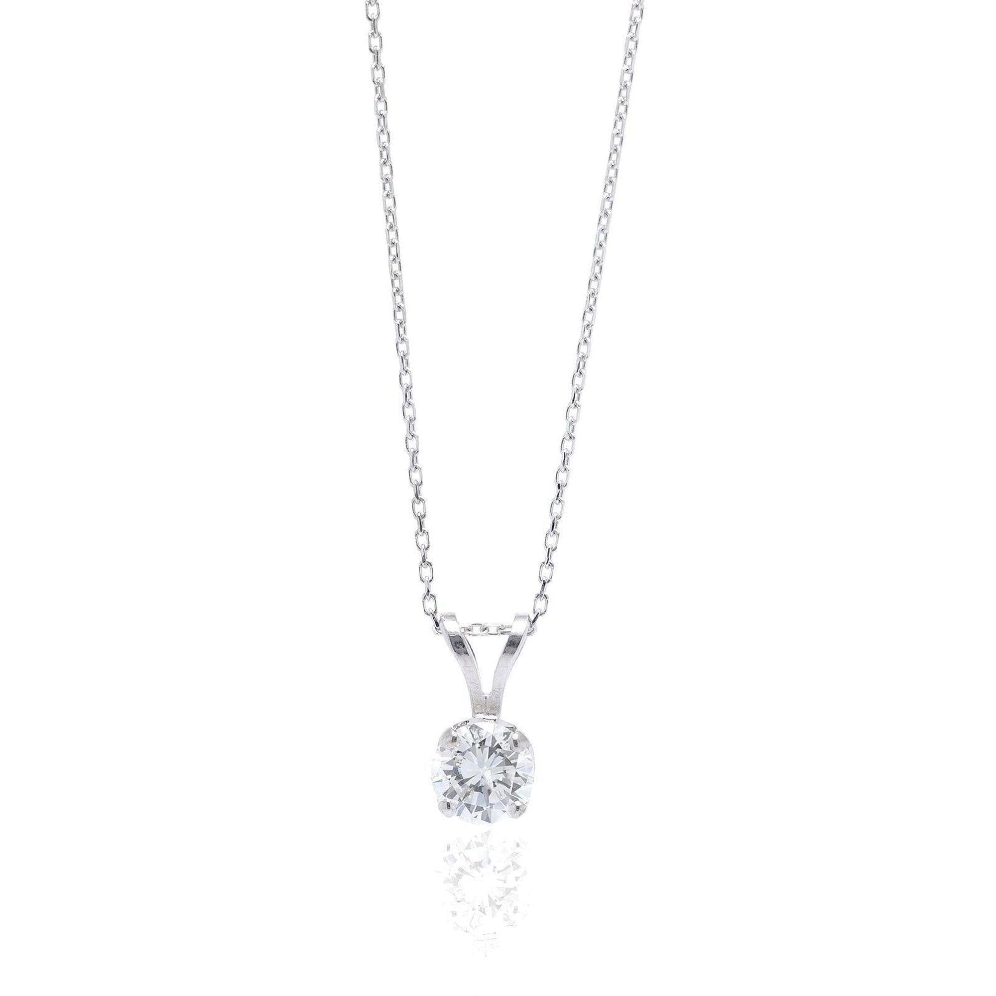 Diamond Solitaire Pendant Necklace