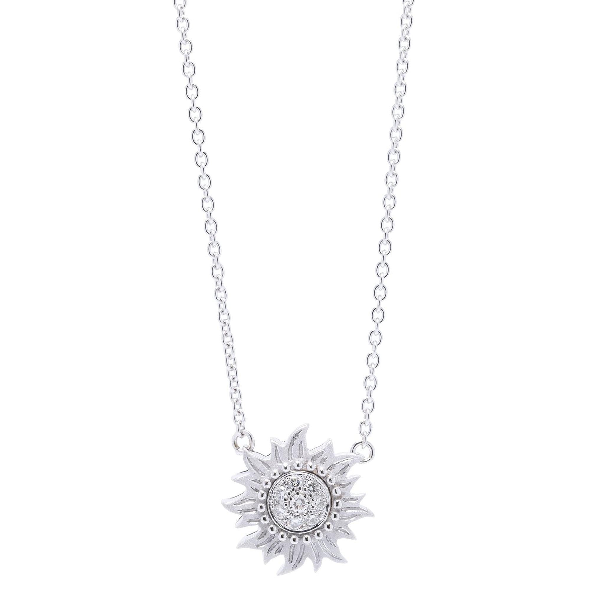 Diamond Starburst Pendant Necklace