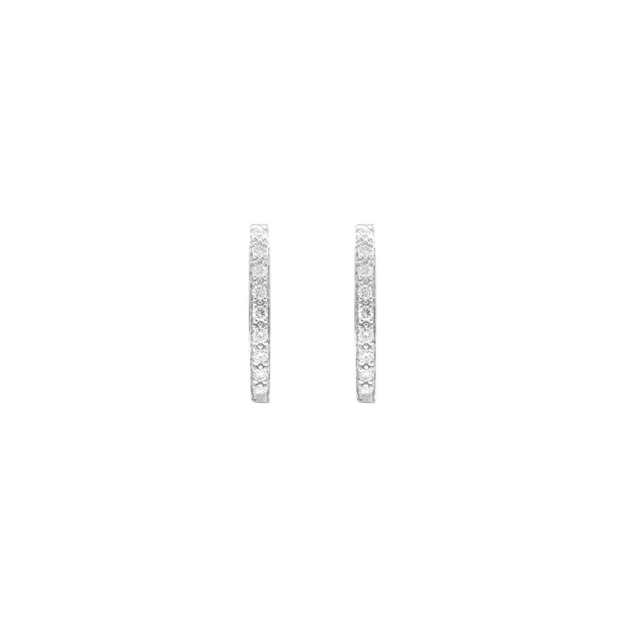 Diamond "V" Shape Huggy Earrings