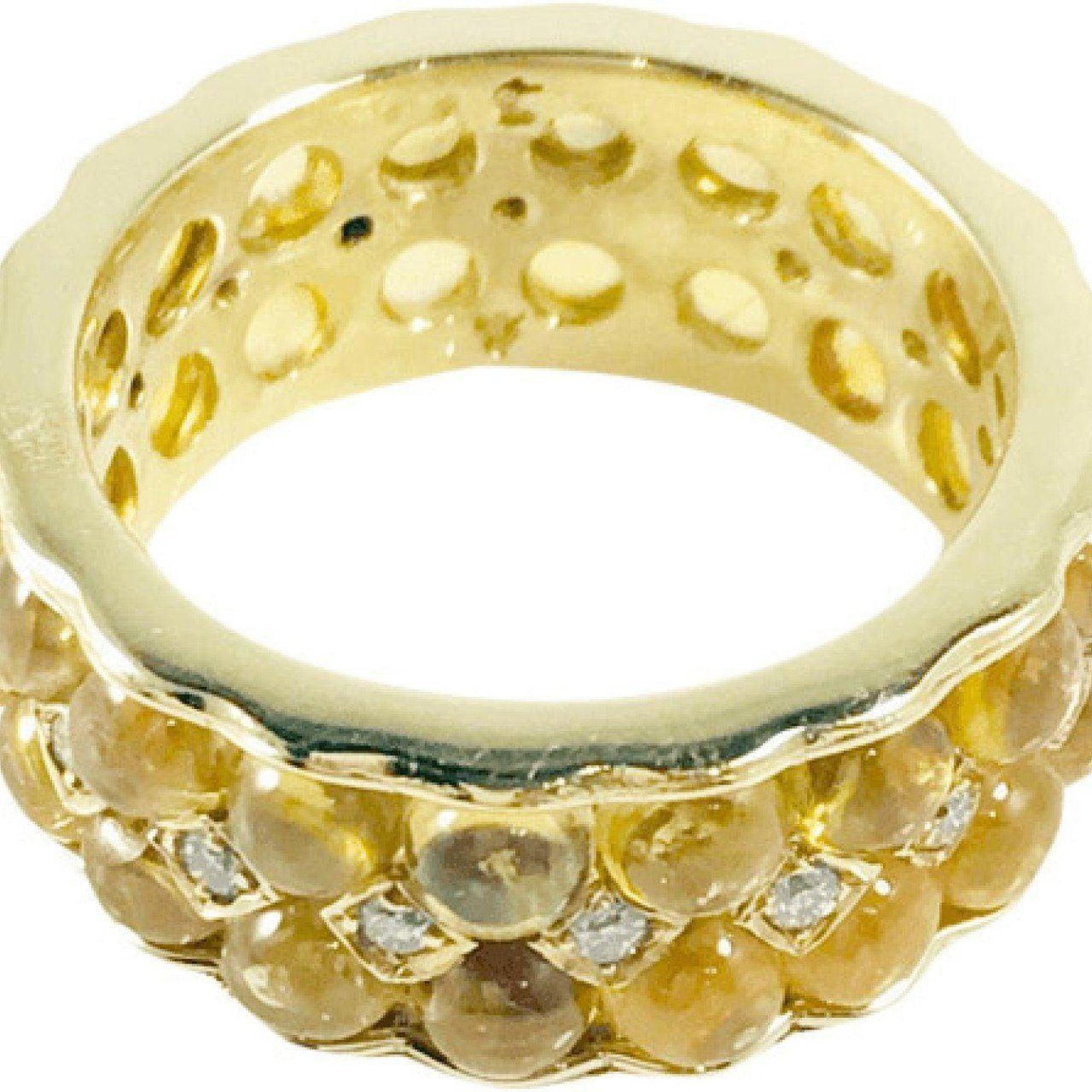 Diamond and Yellow Sapphire Band