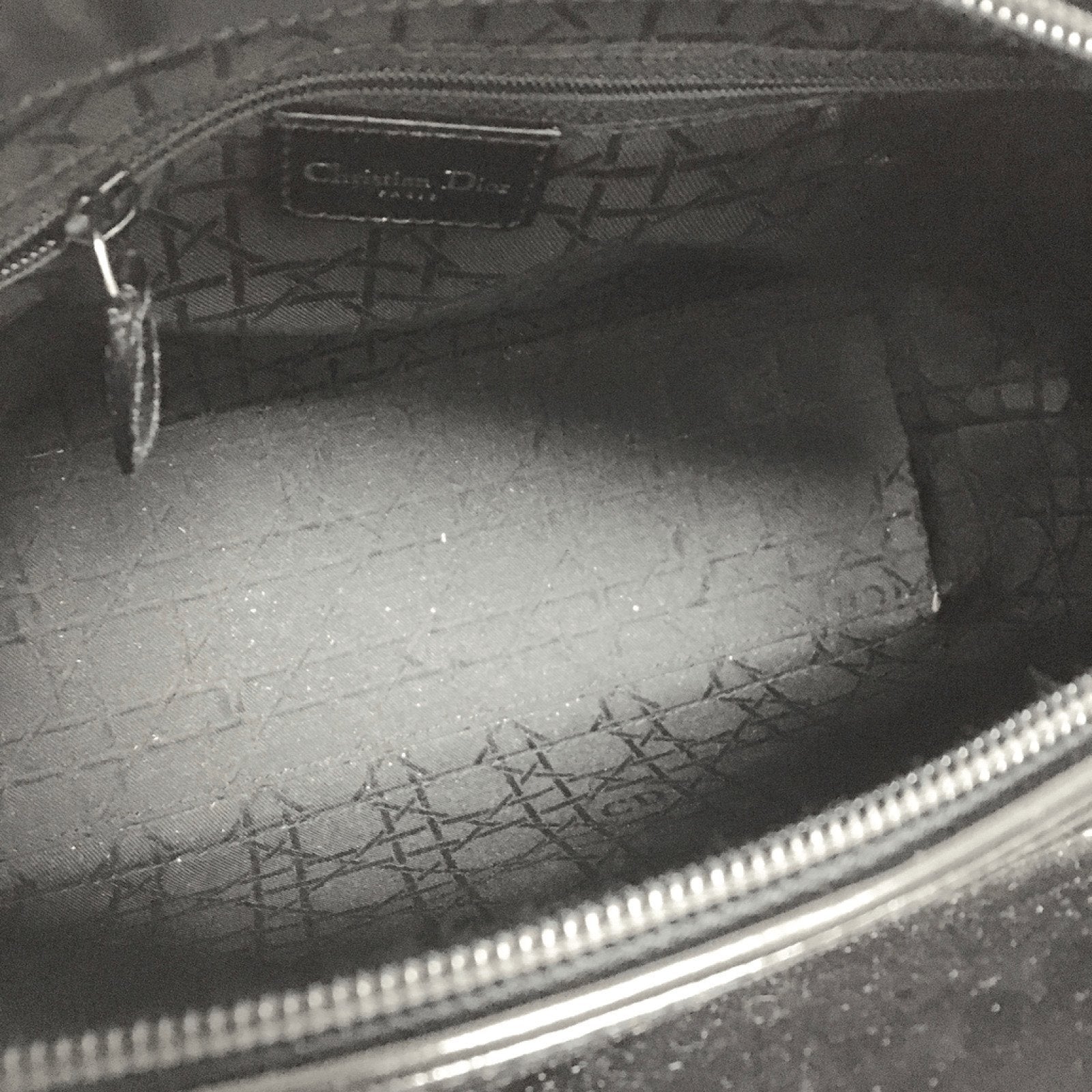 Dior Black Chrome Beaded Malice Tote