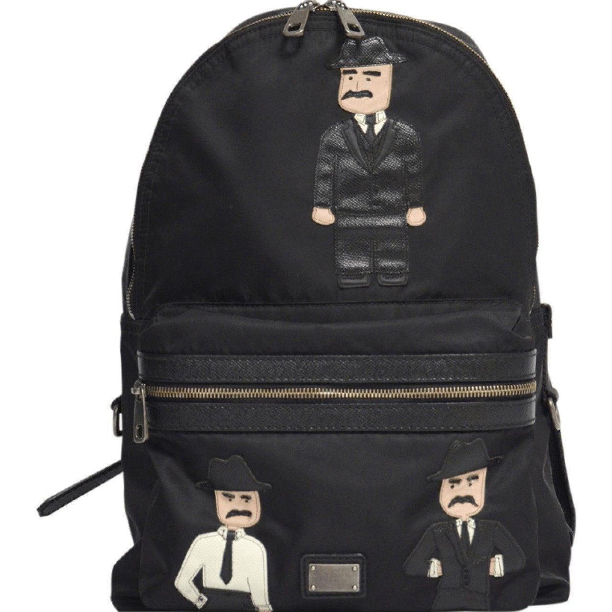 Dolce and Gabanna Black Nylon Vulcano Backpack
