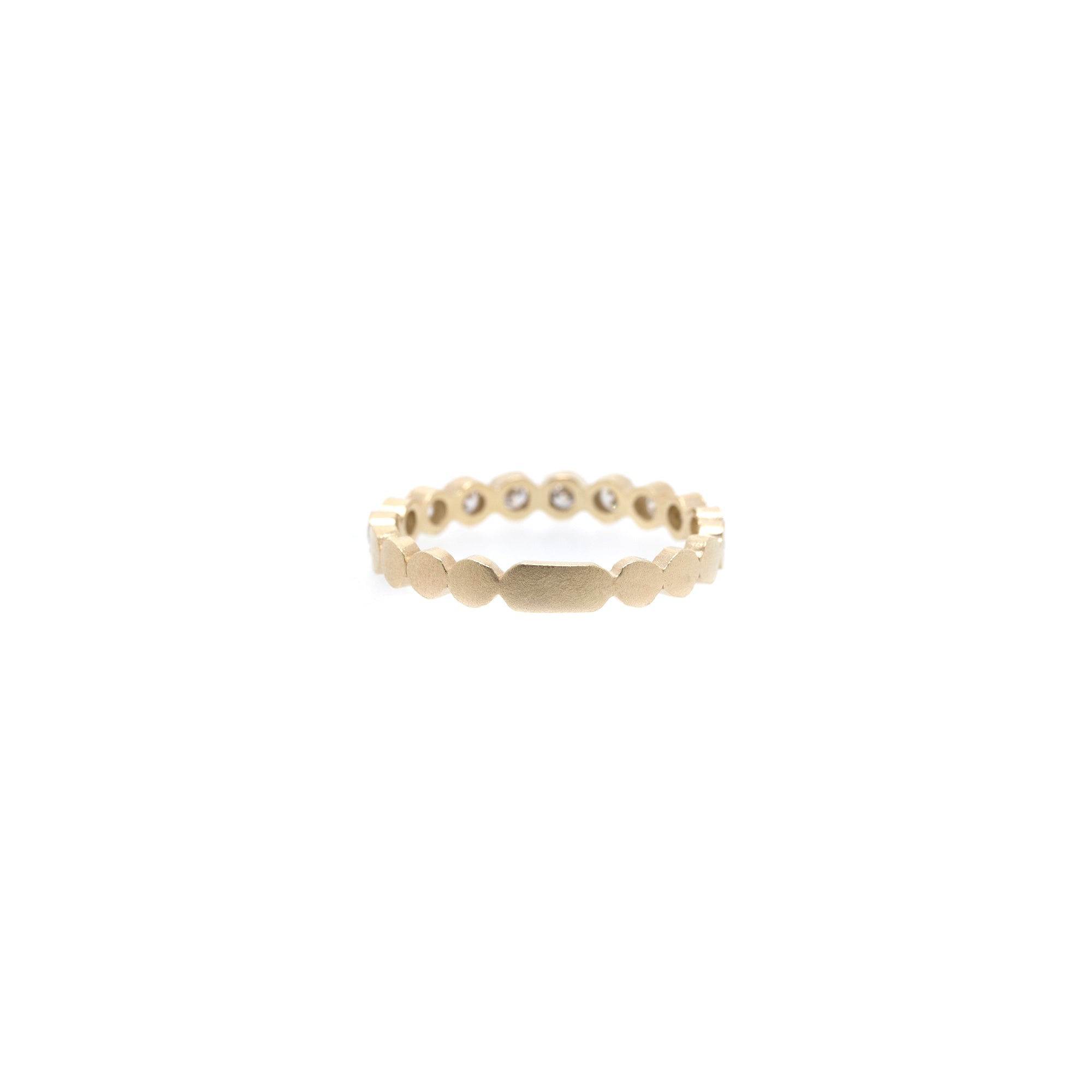 EFFY 14k Yellow Gold Bezel-Set Diamond Band Ring
