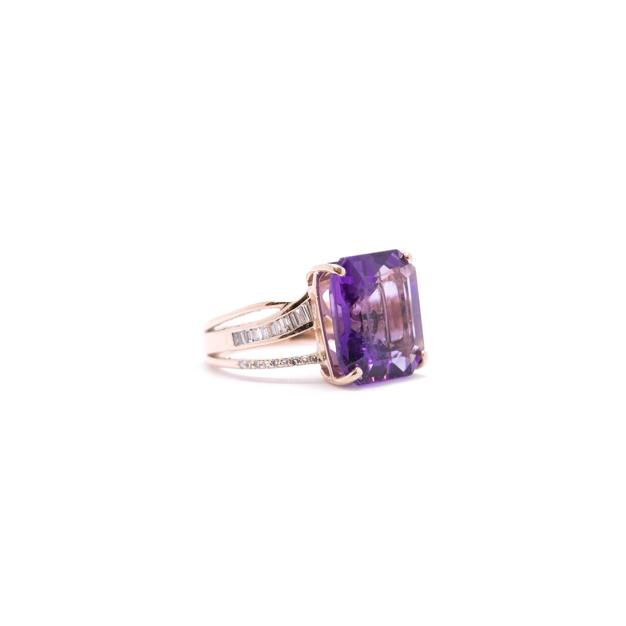 EFFY Amethyst & Diamond Cocktail Ring