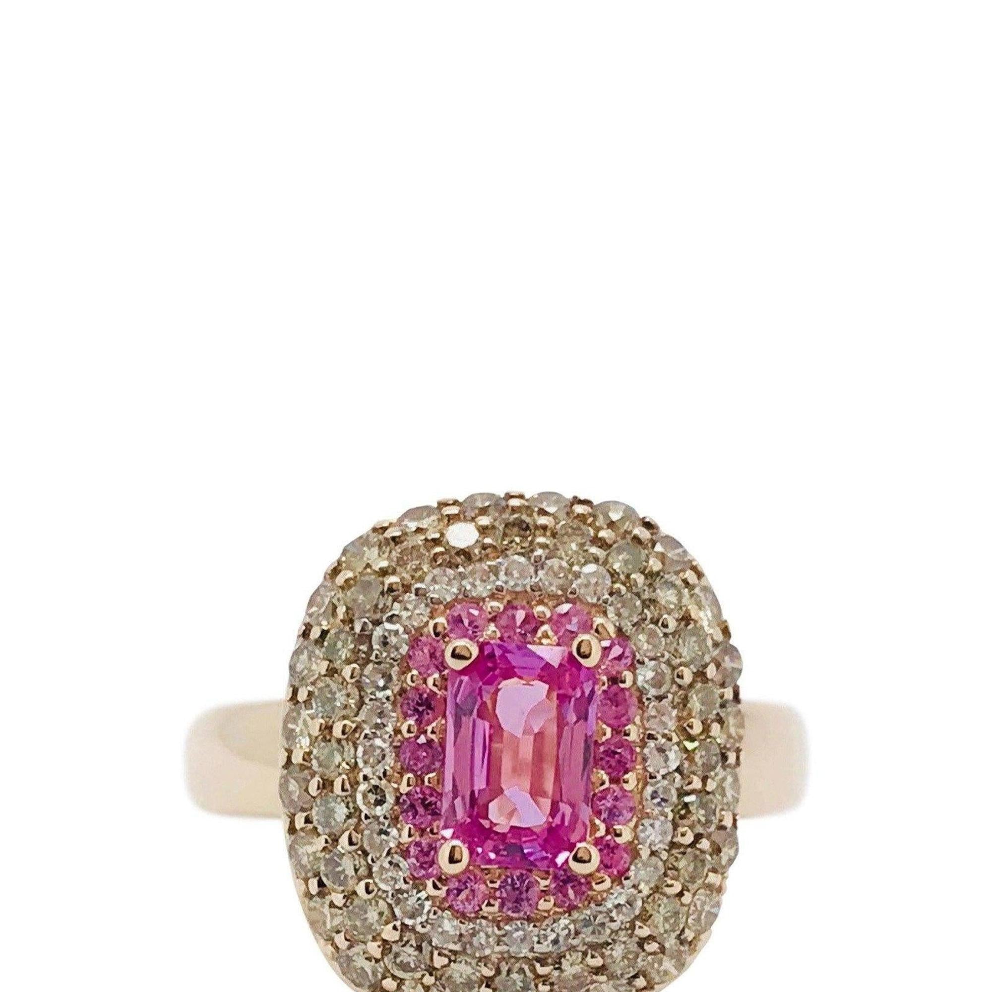 EFFY Pink Sapphire and Diamond Ring