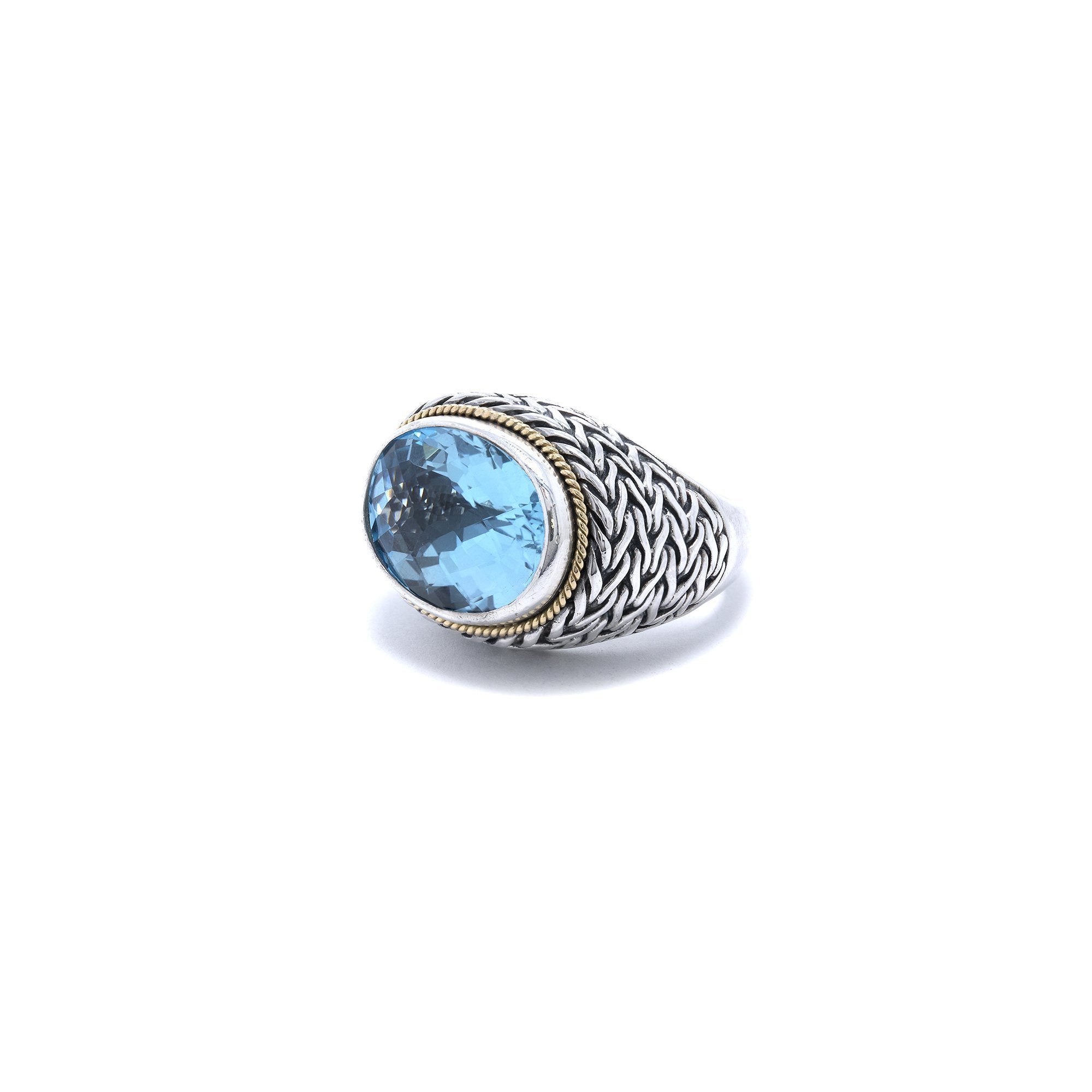 EFFY Two-Tone Blue Topaz Ring