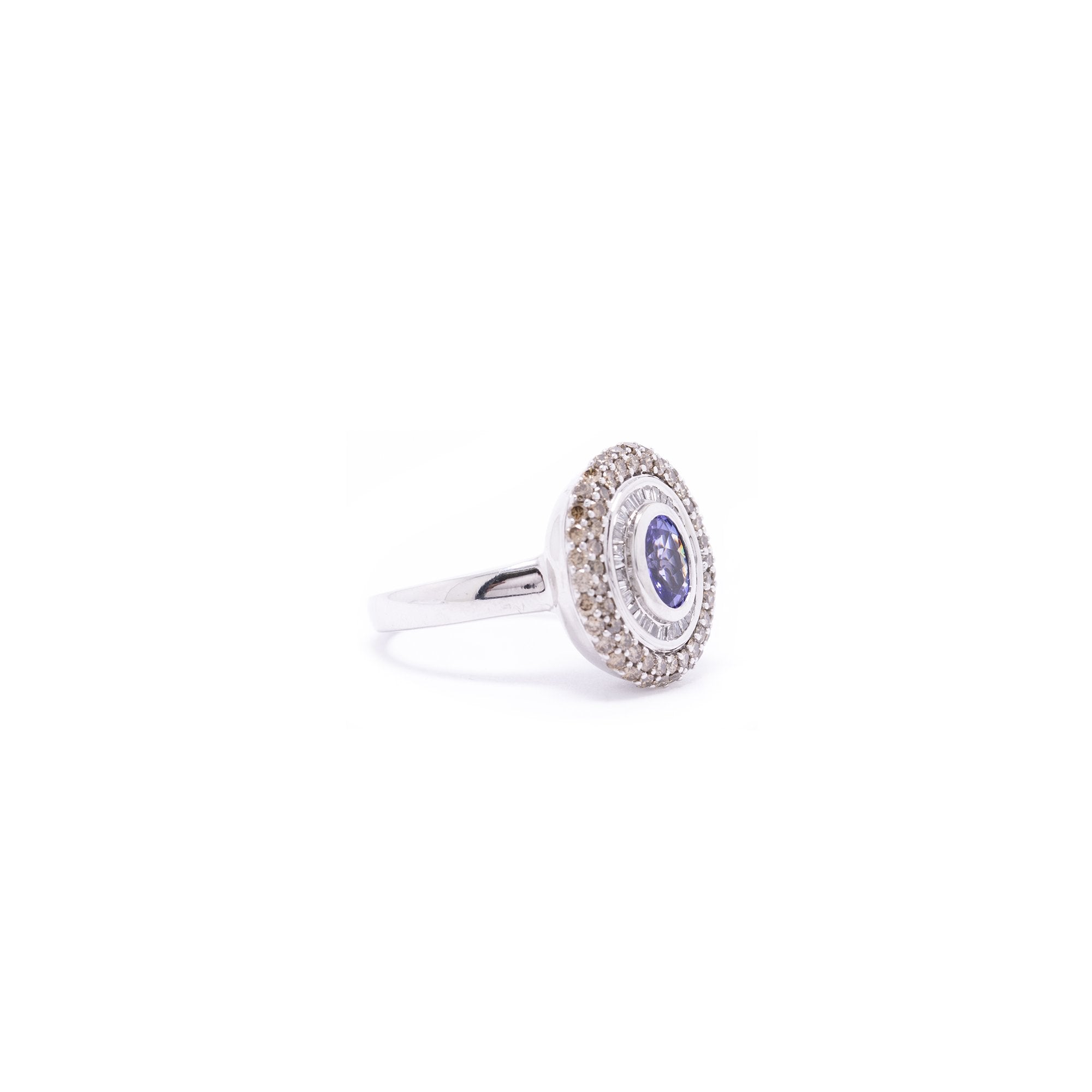 Effy 14k White Gold Tanzanite & Diamond Ring