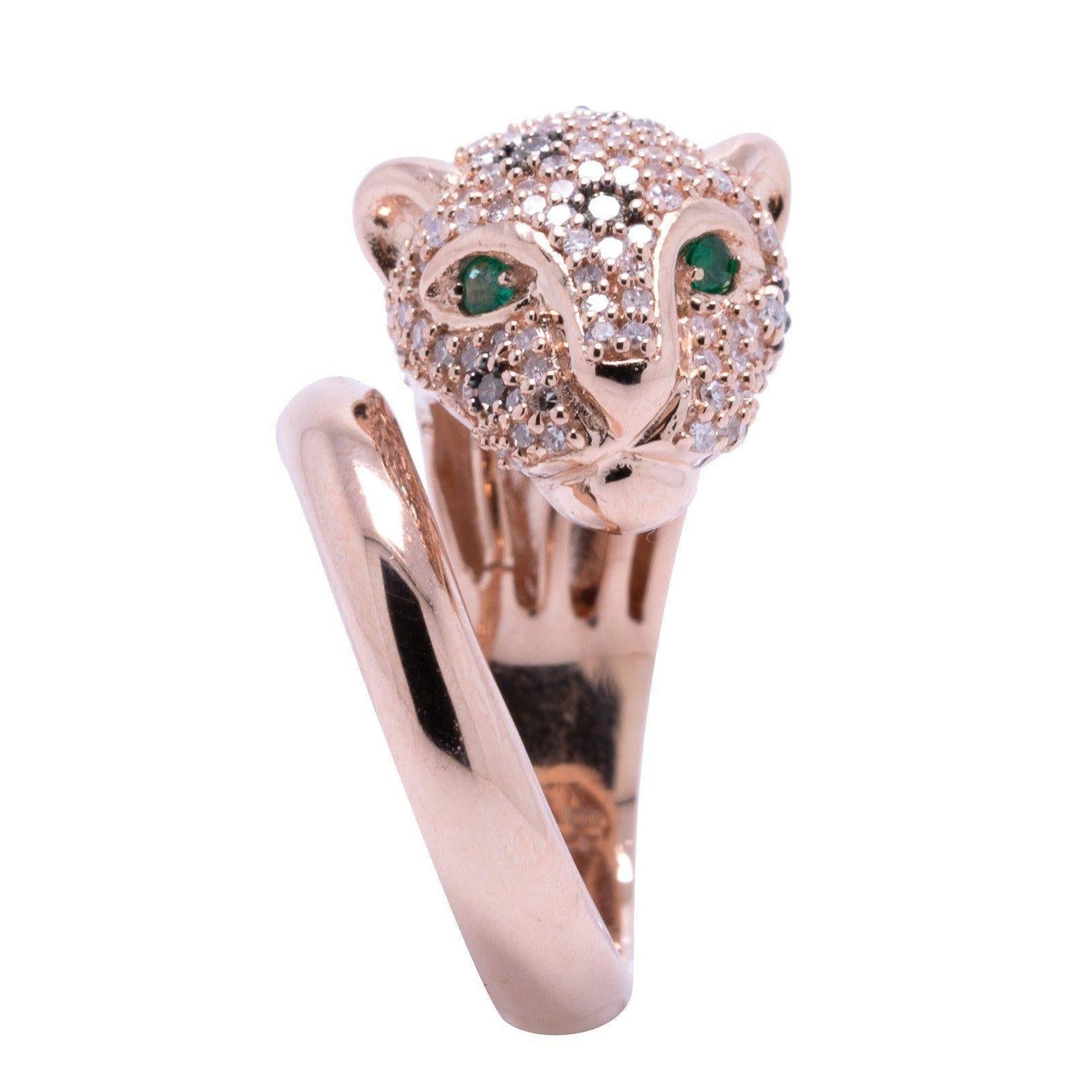 Effy Rose Gold and Diamond Panther Ring
