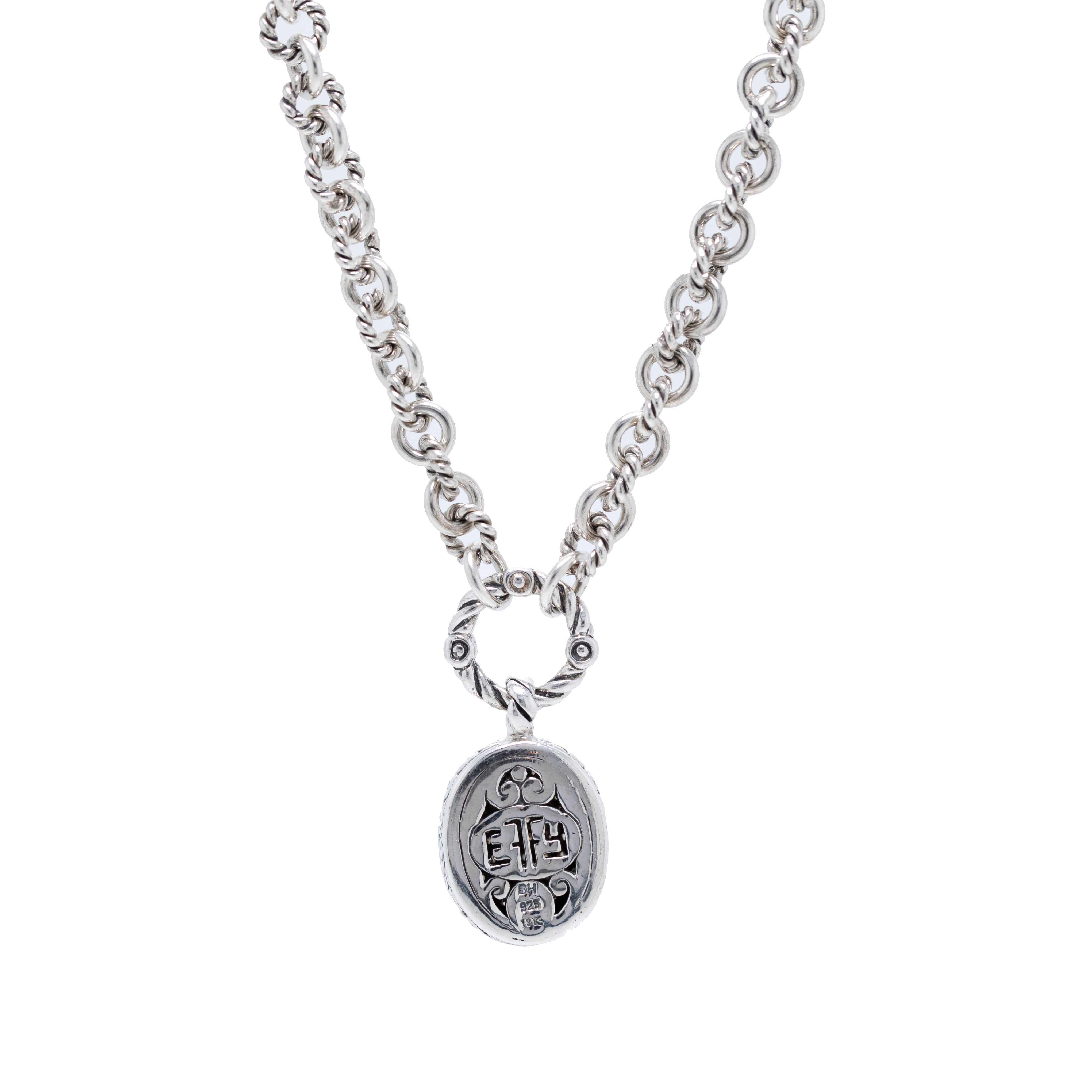Effy Two-Tone Diamond Pendant Toggle Necklace
