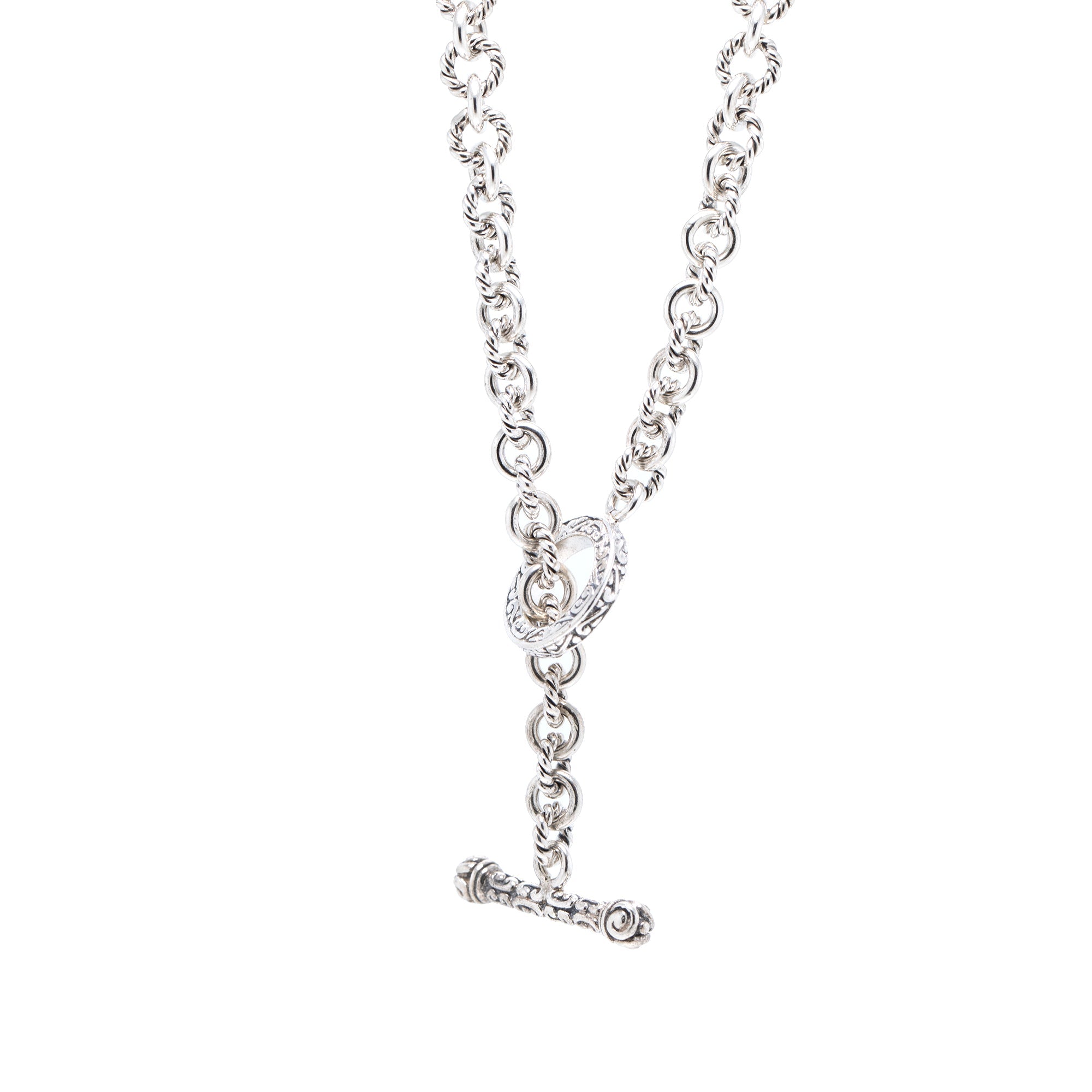 Effy Two-Tone Diamond Pendant Toggle Necklace