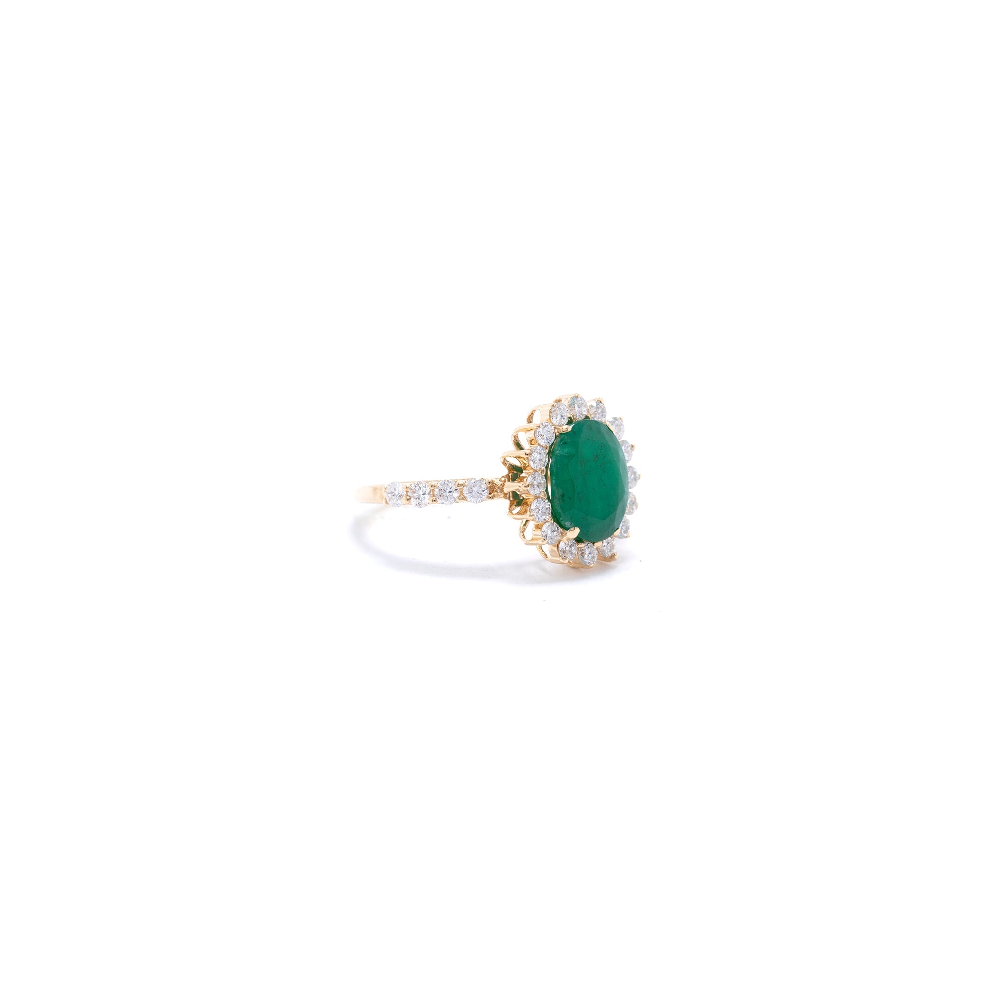 Emerald & Diamond Cocktail Ring