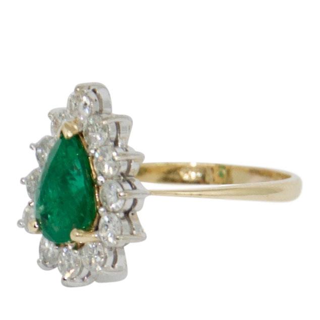 Emerald and Diamond Cocktail Ring