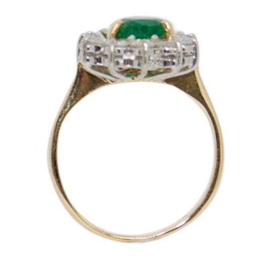 Emerald and Diamond Cocktail Ring