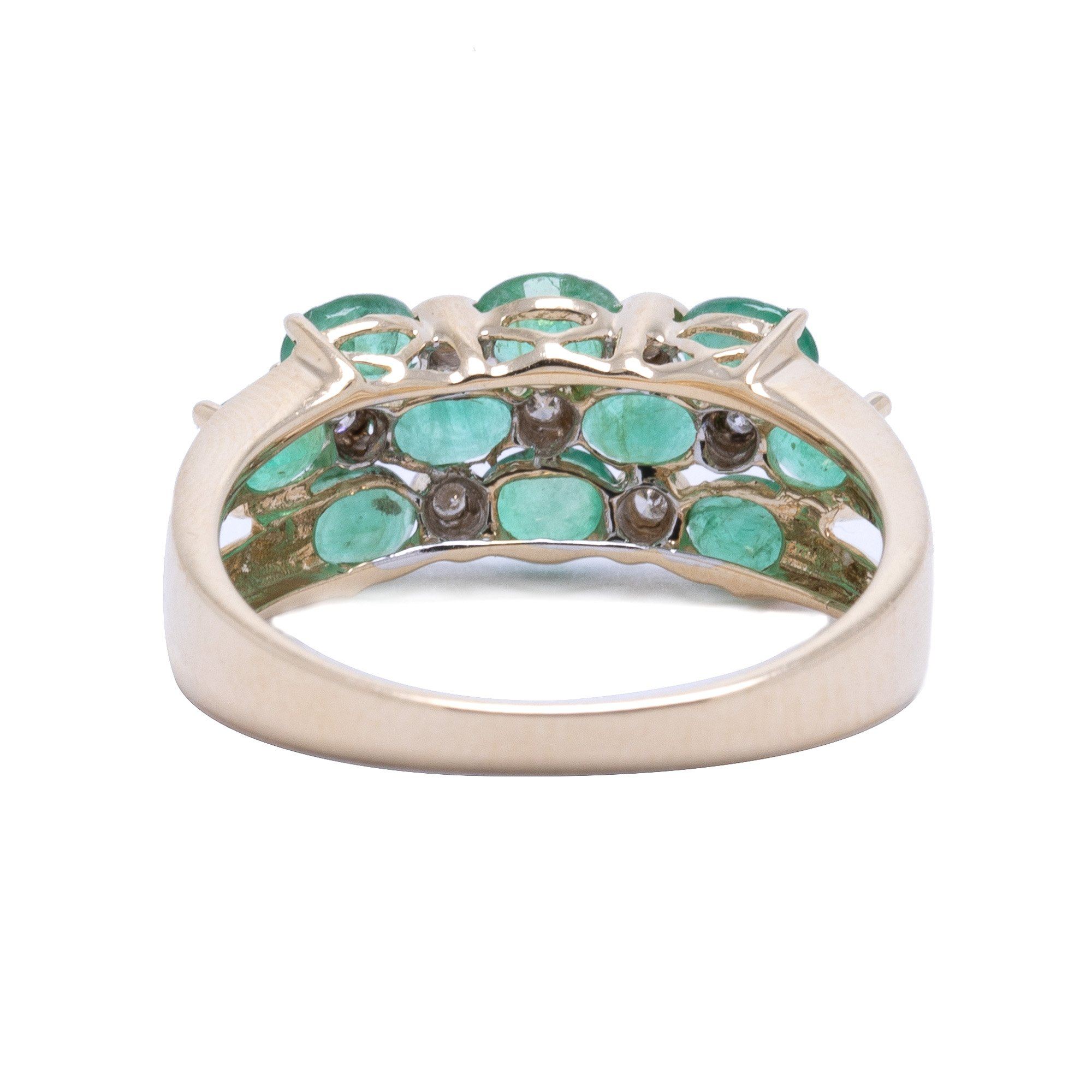 Emerald and Diamond Cocktail Ring