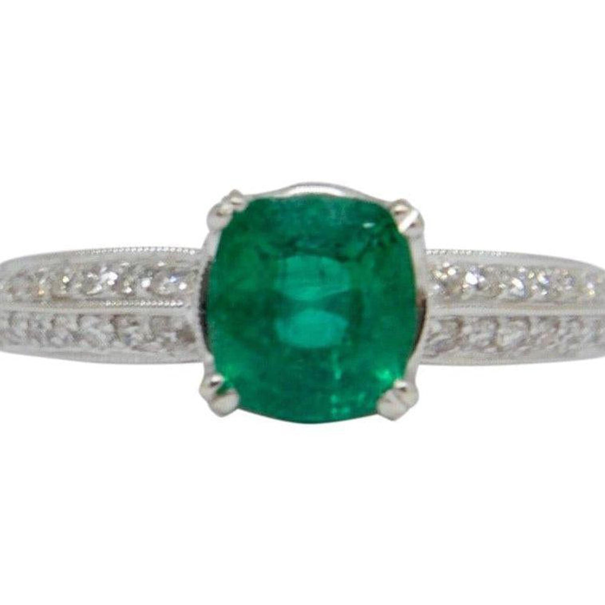 Emerald and Diamond Cocktail Ring