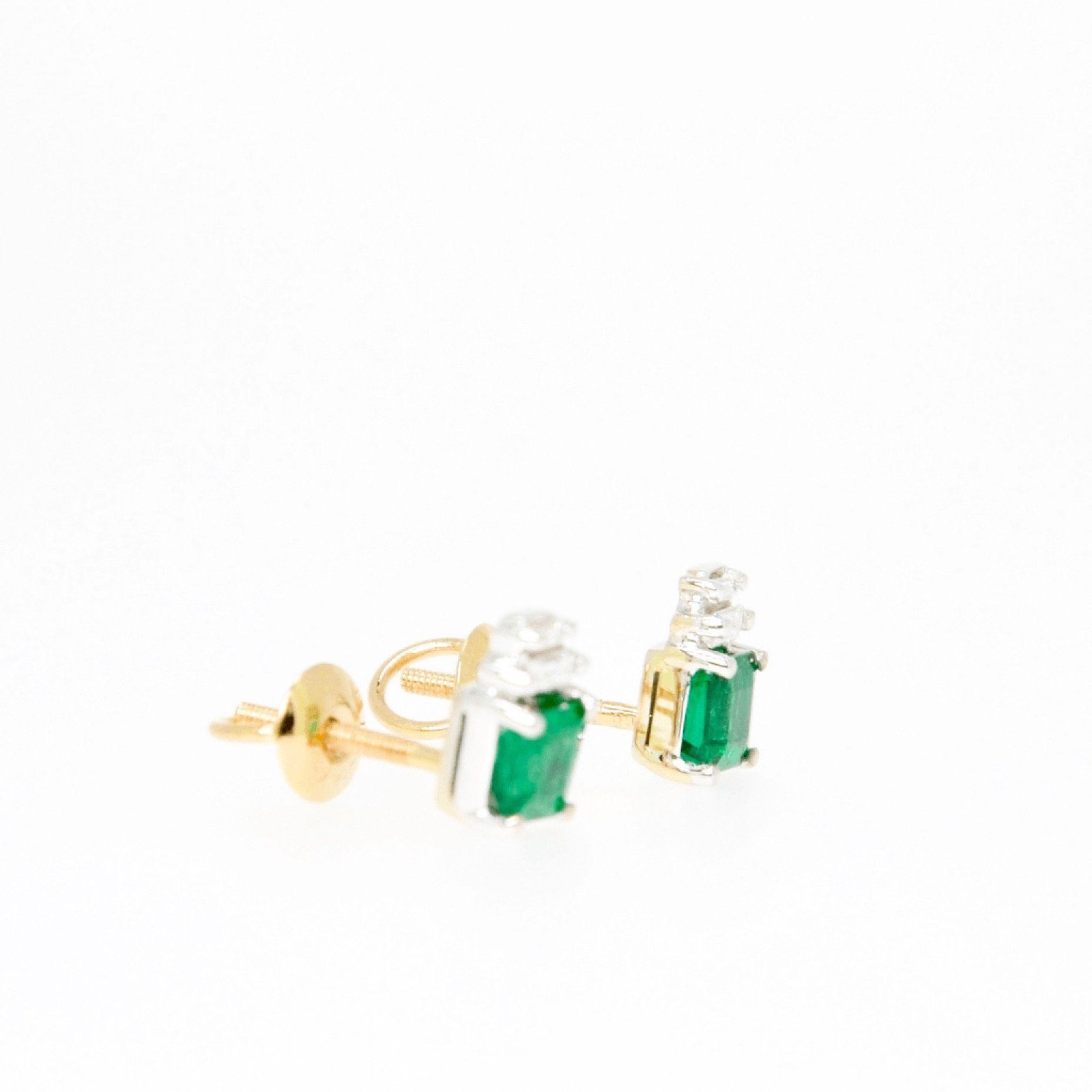 Emerald and Diamond Earrings
