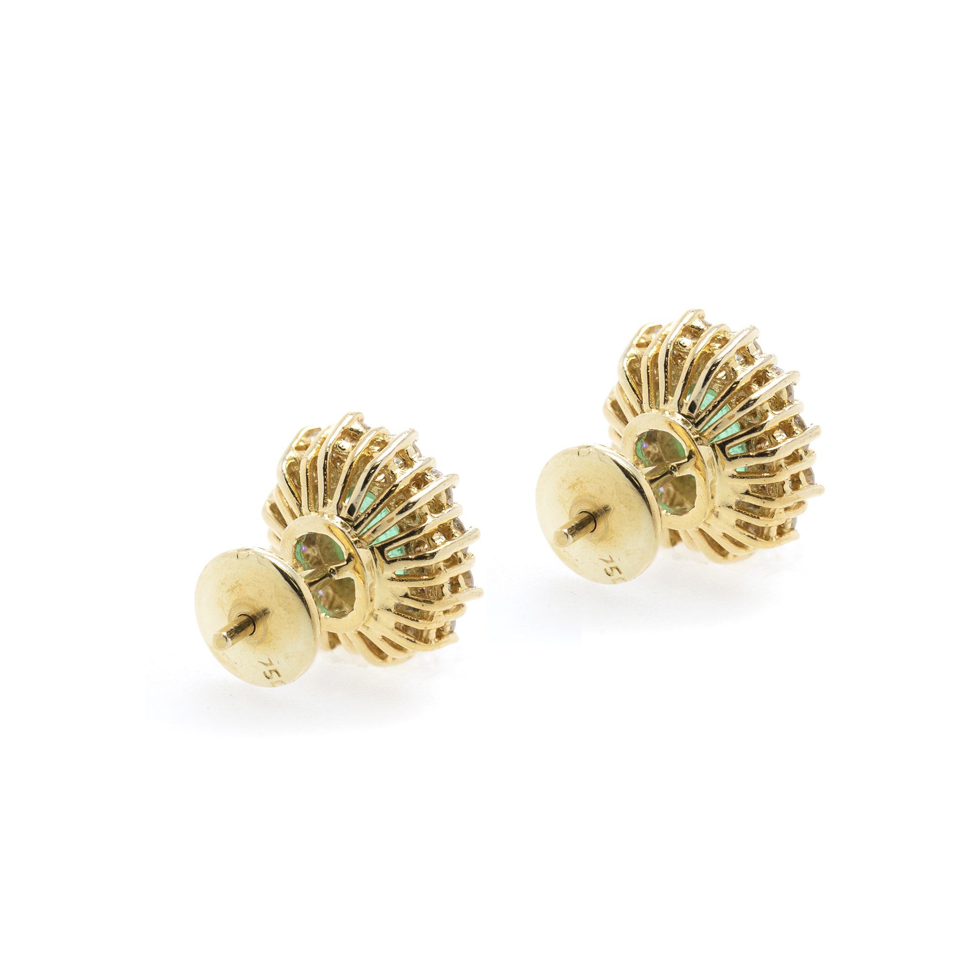 Emerald and Diamond Earrings