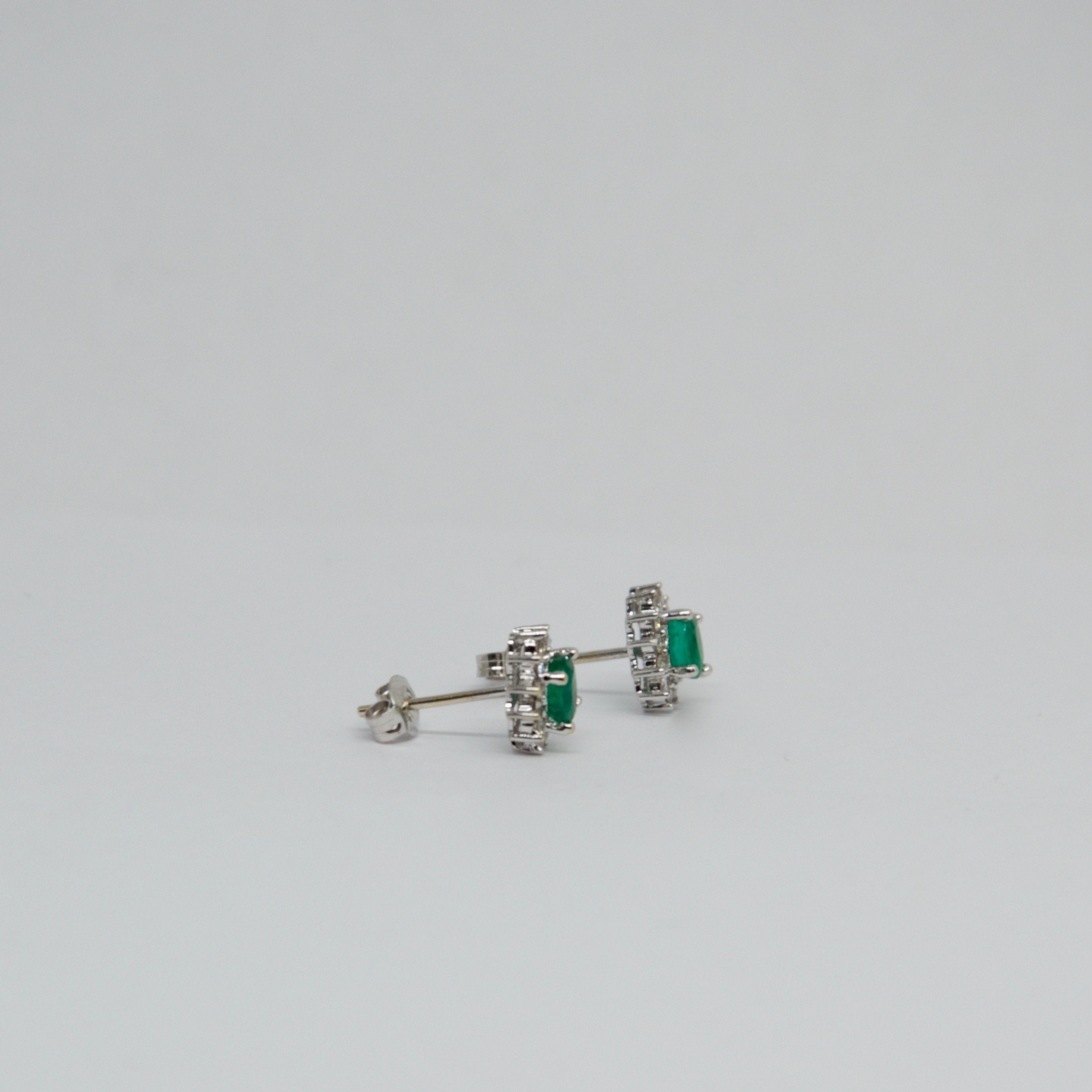Emerald and Diamond Earrings