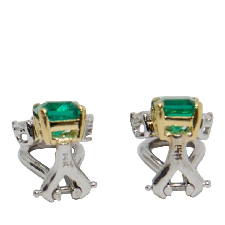 Emerald and Diamond Earrings