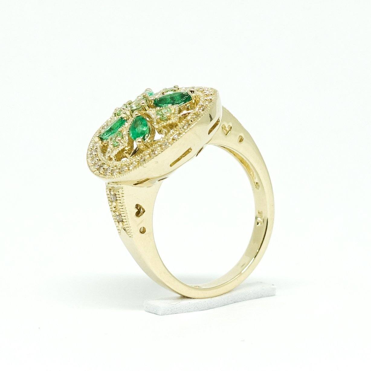 Emerald and Diamond Ring