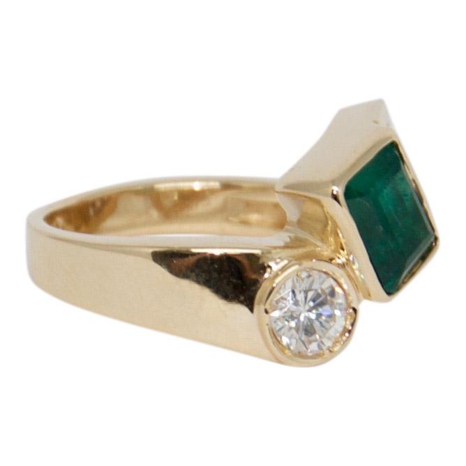 Emerald and Diamond Ring