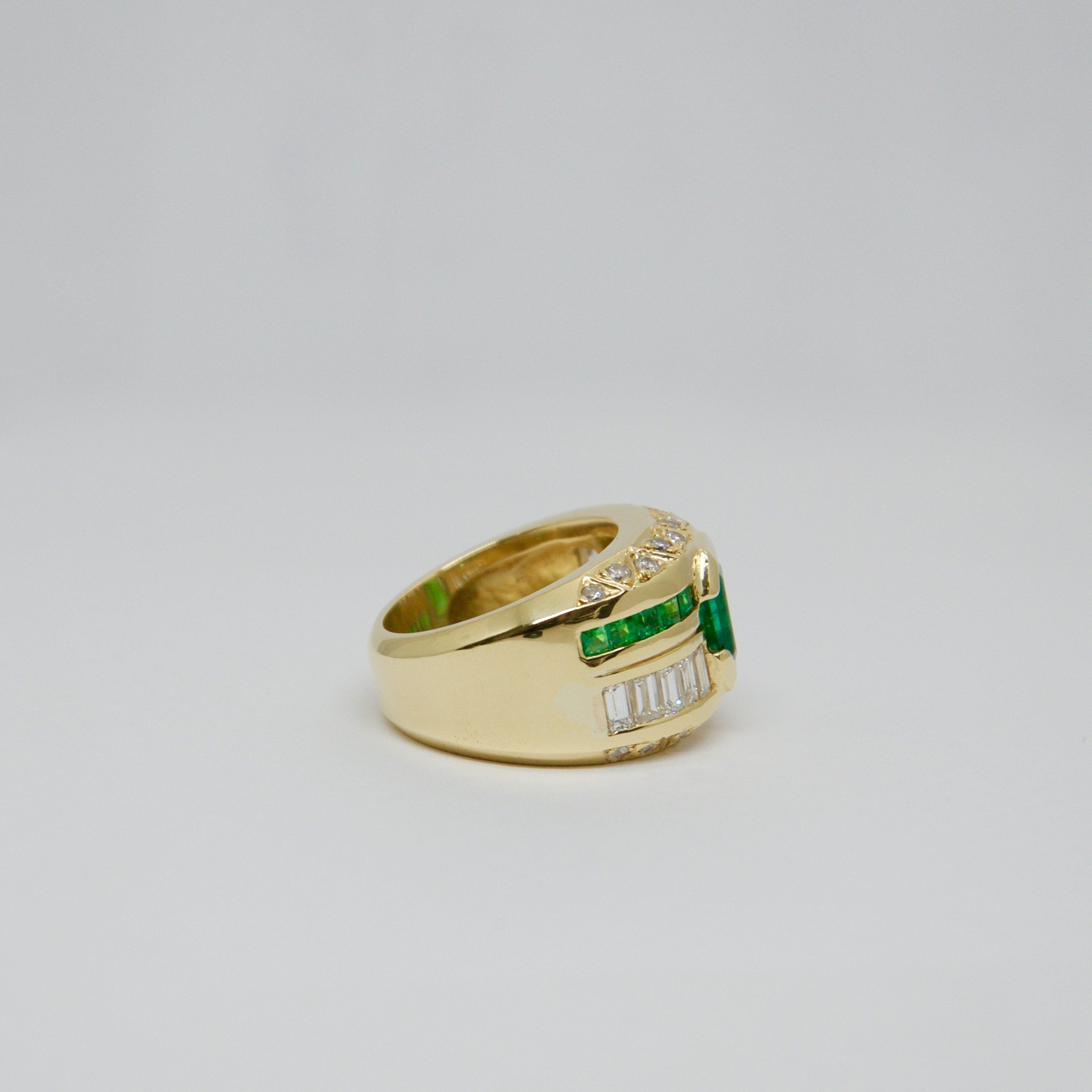 Emerald and Diamond Ring