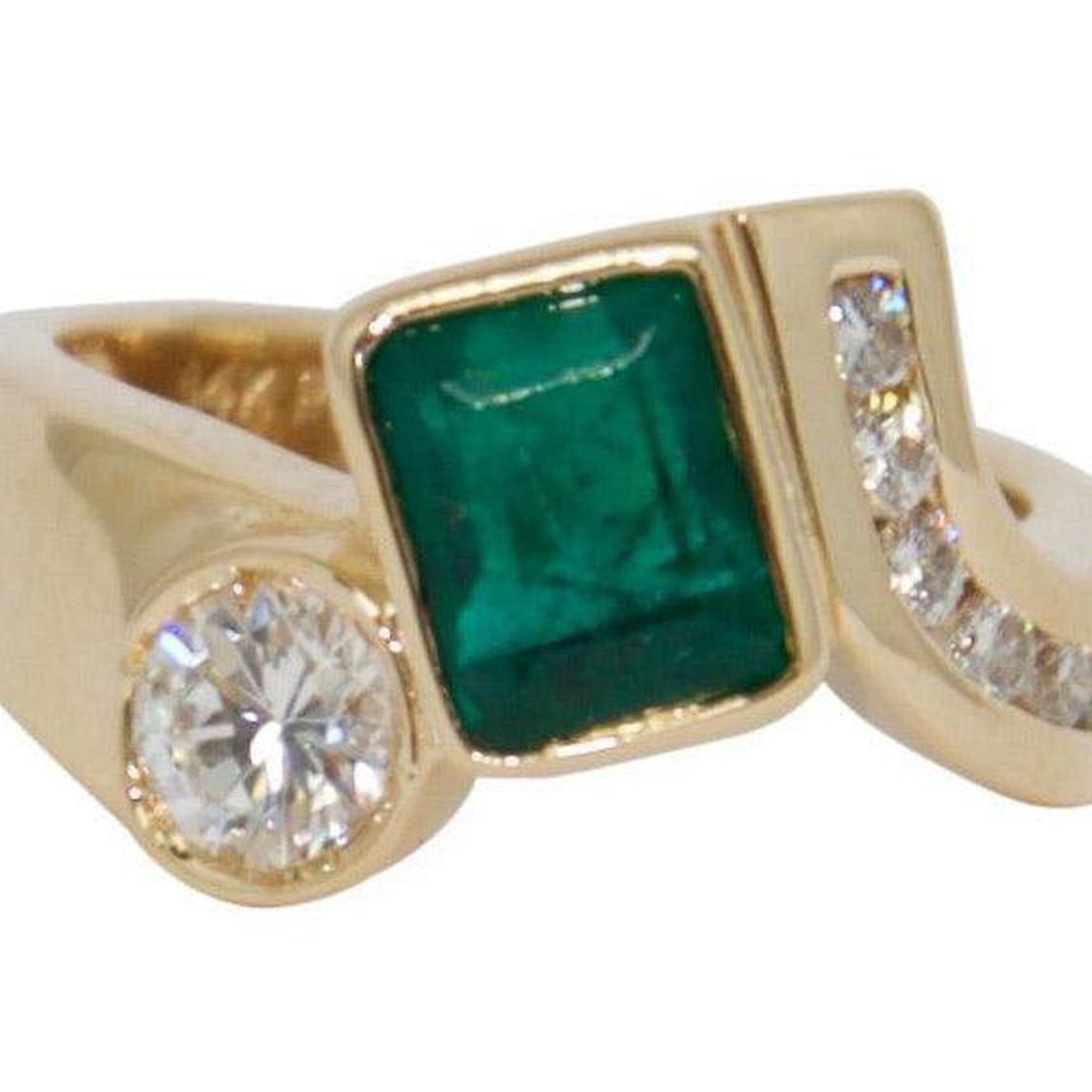 Emerald and Diamond Ring