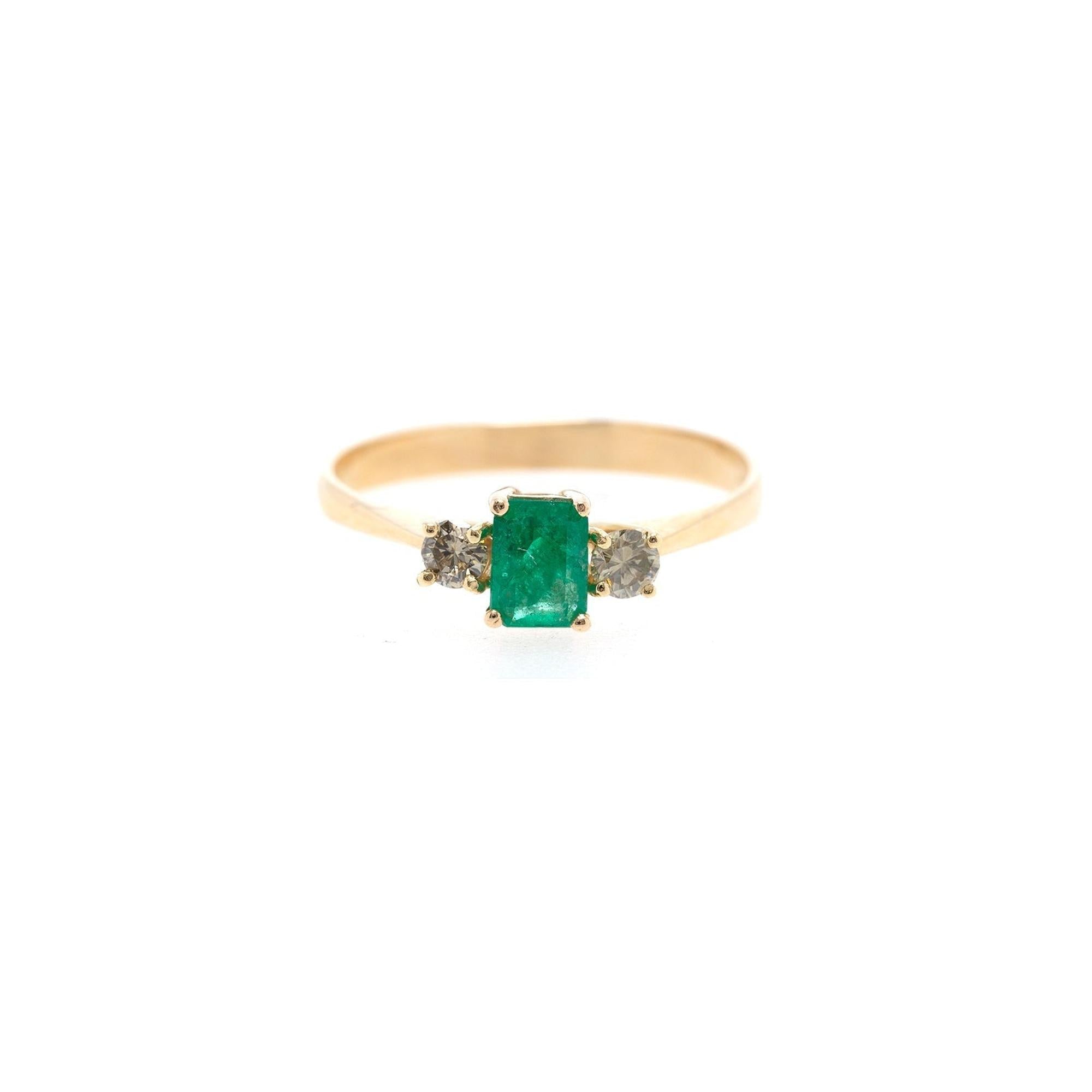 Emerald and Diamond Ring