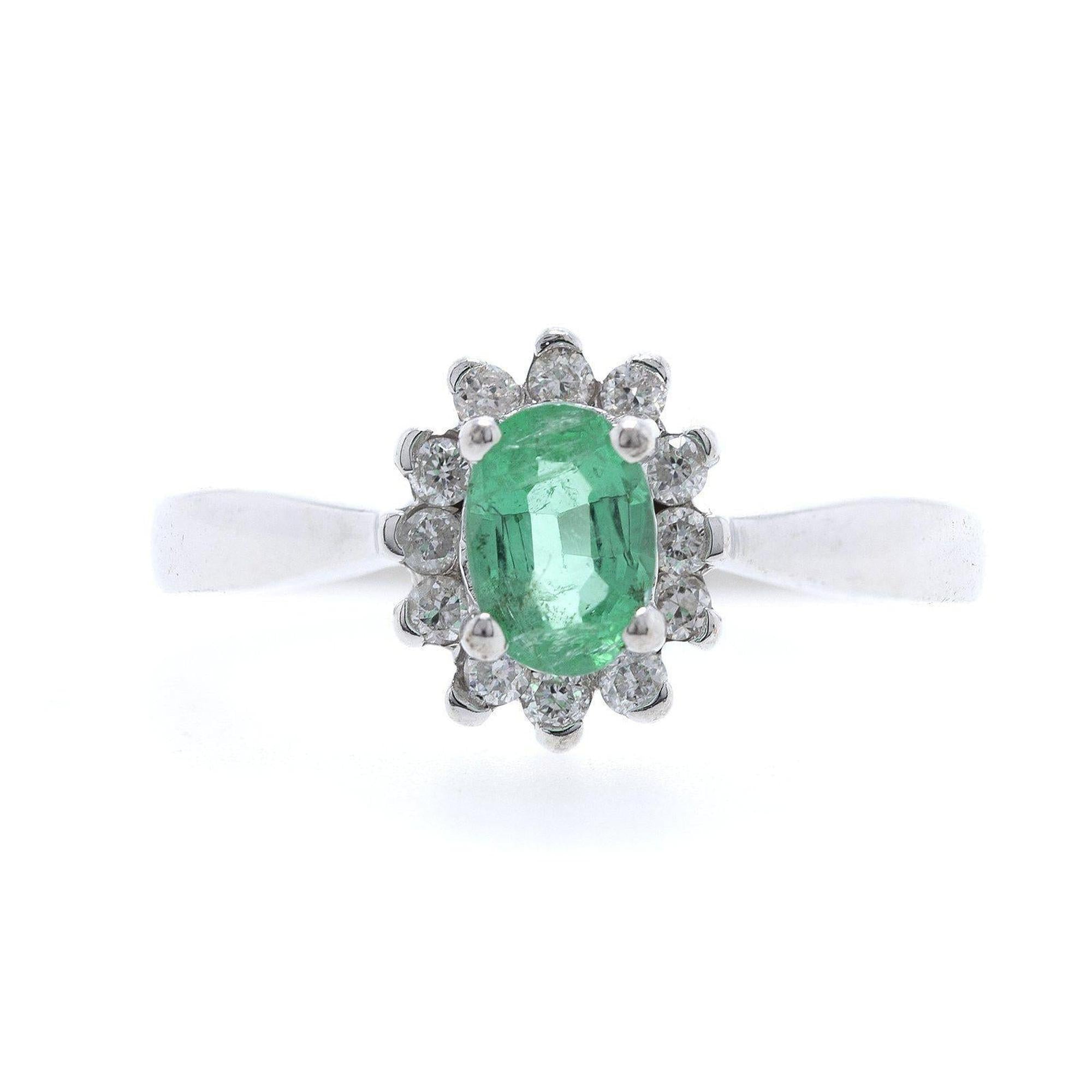 Emerald and Diamond Ring
