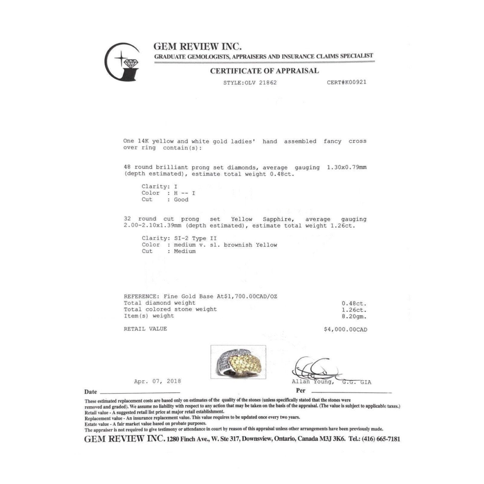 Fancy Crossover Diamond Ring