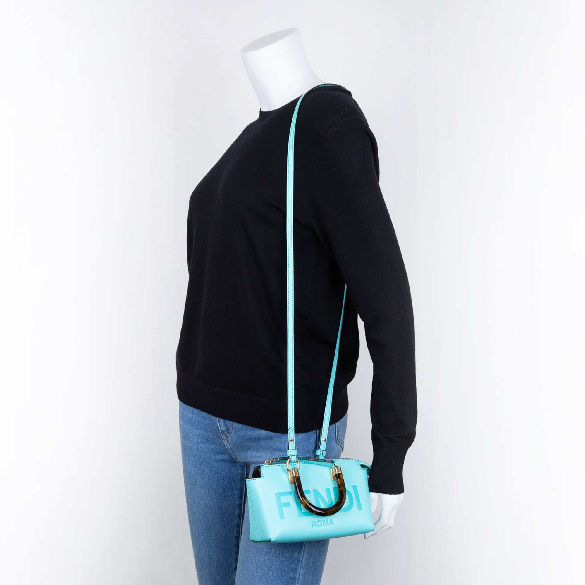 Fendi 2023 Mini By the Way Boston Bag w/ Strap, Box & Receipt