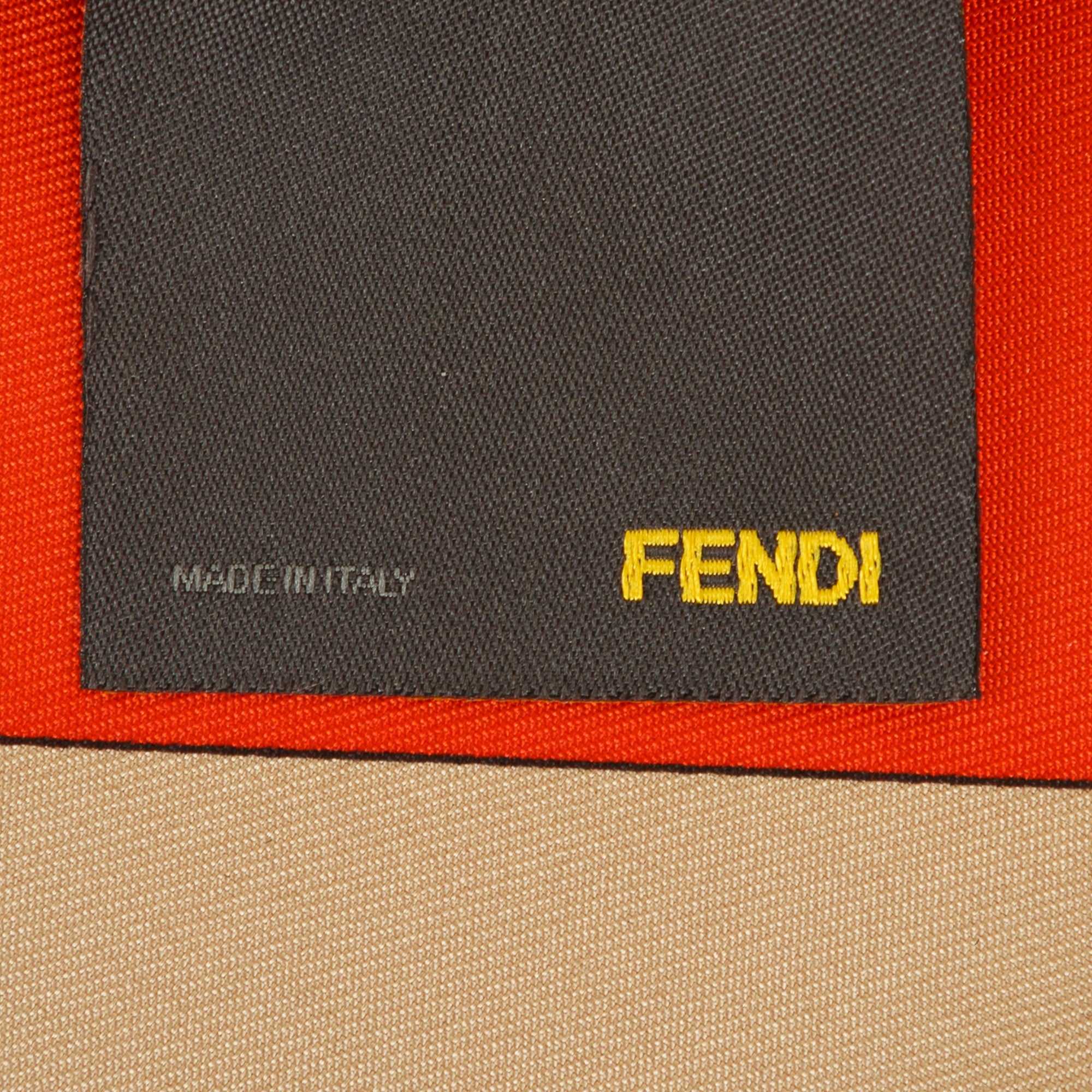 Fendi 3D Zucca Silk Twill Foulard