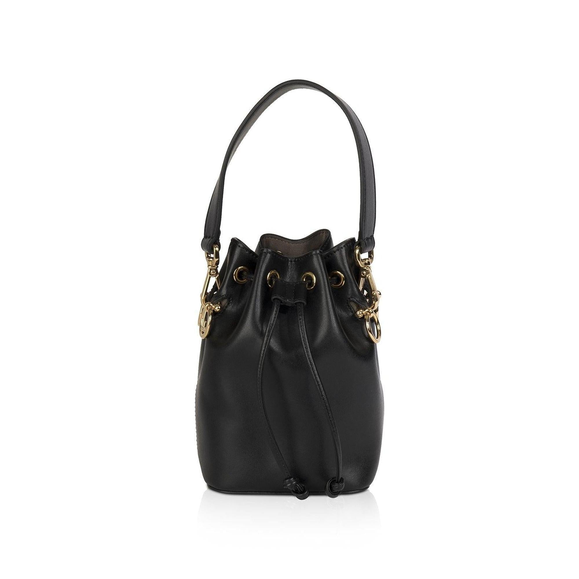 Fendi Black Mon Tresor Mini Bucket Bag
