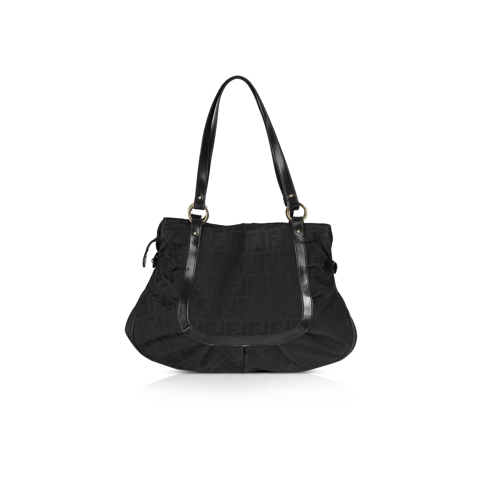 Fendi Black Zucca Large Chef Shoulder Bag