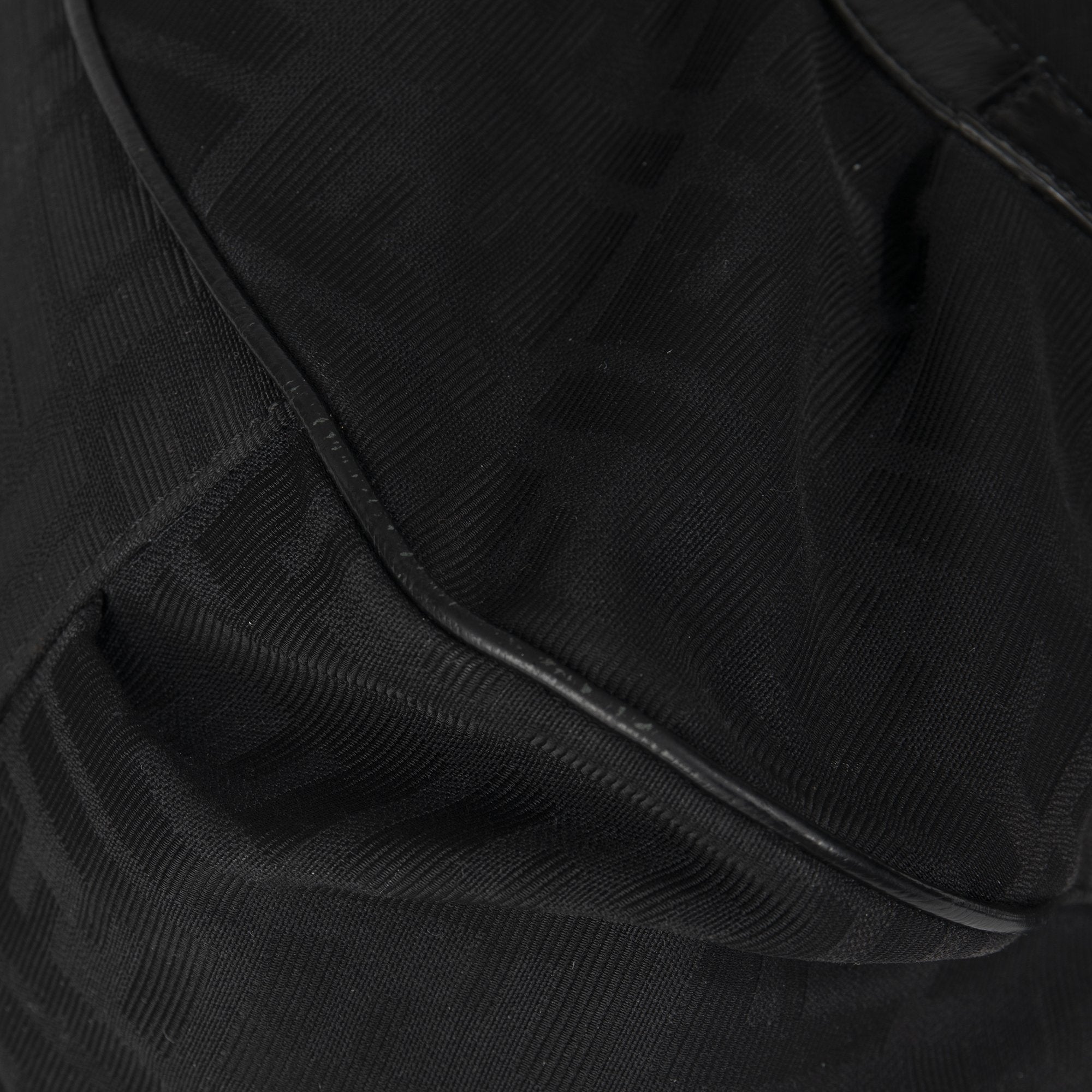 Fendi Black Zucca Large Chef Shoulder Bag