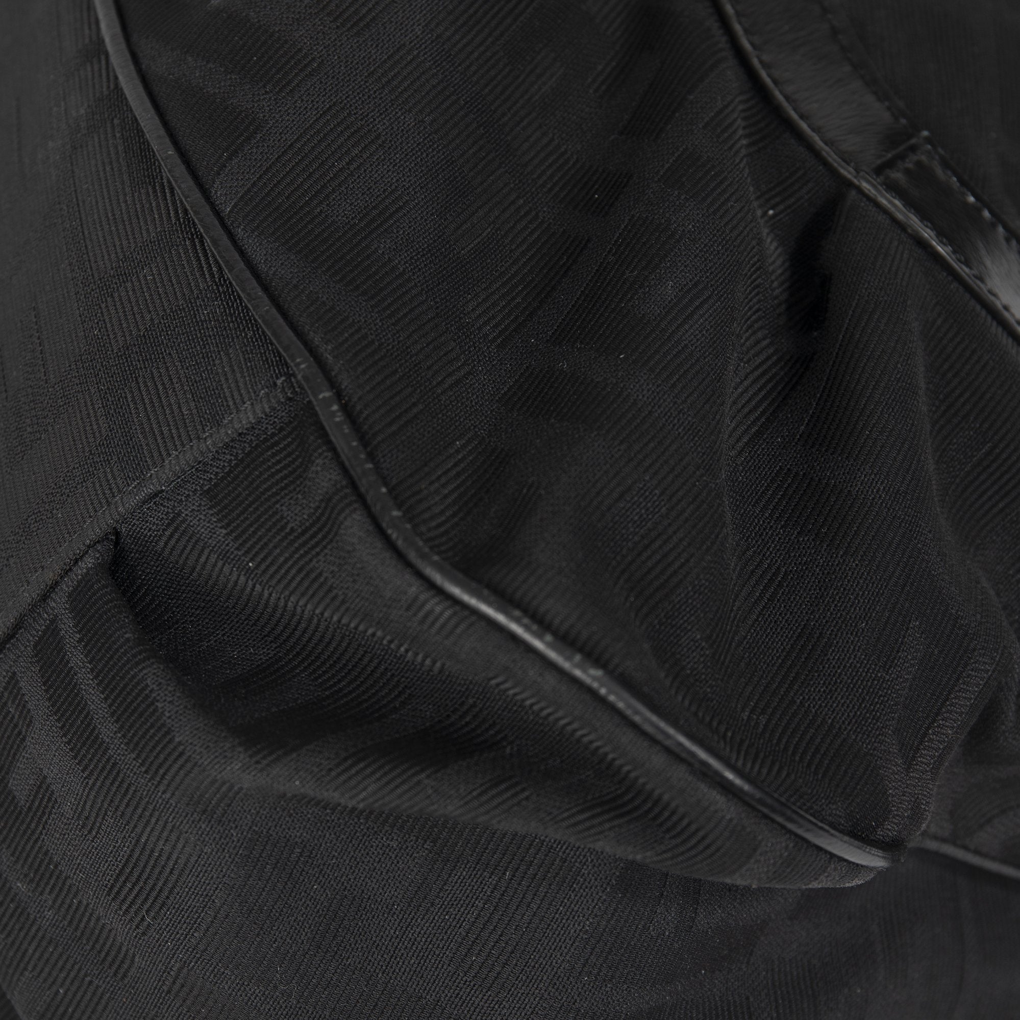 Fendi Black Zucca Large Chef Shoulder Bag