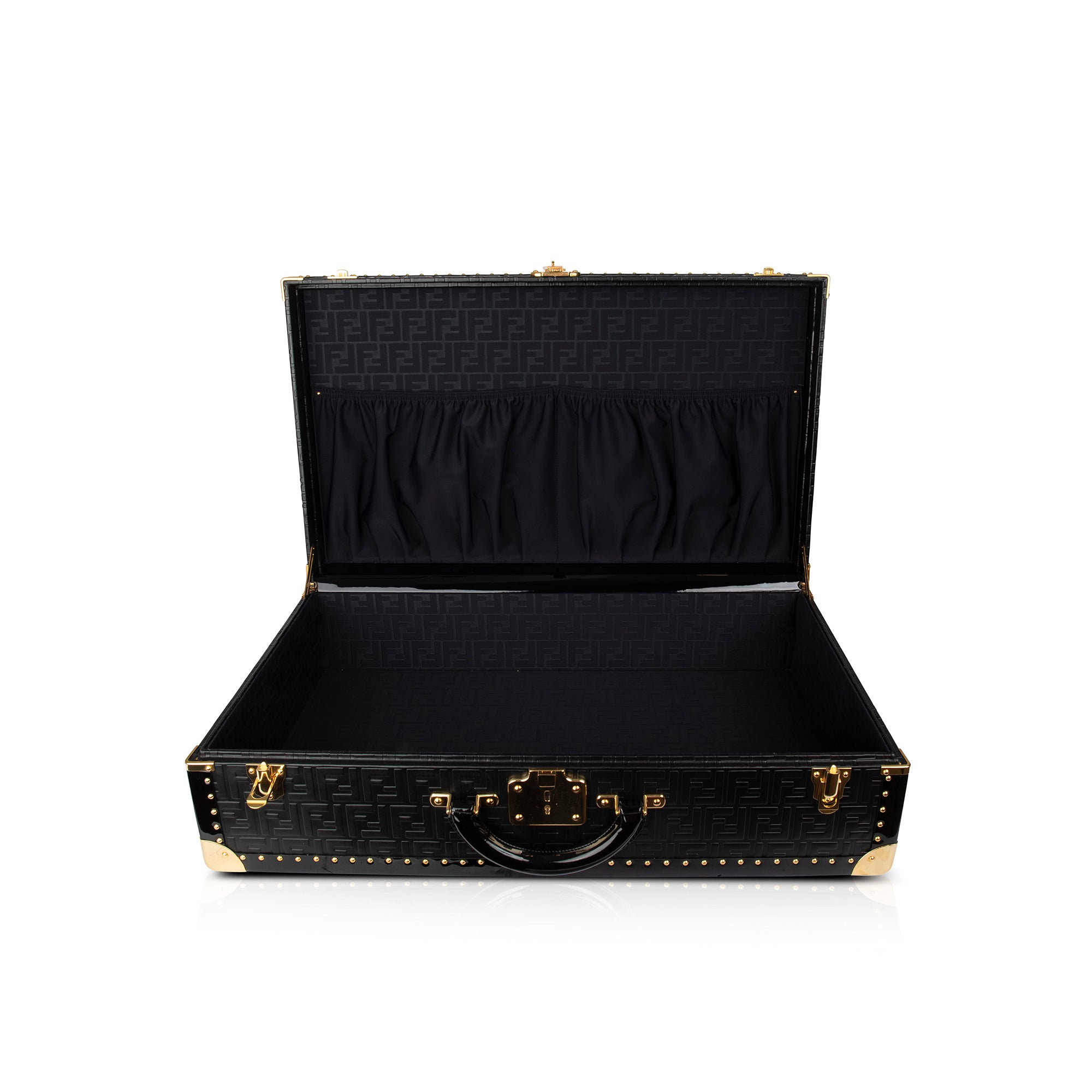 Textured Rigid Suitcase Fendi Large FF Embossed Leather Rigid Suitcase – OLIVER'S