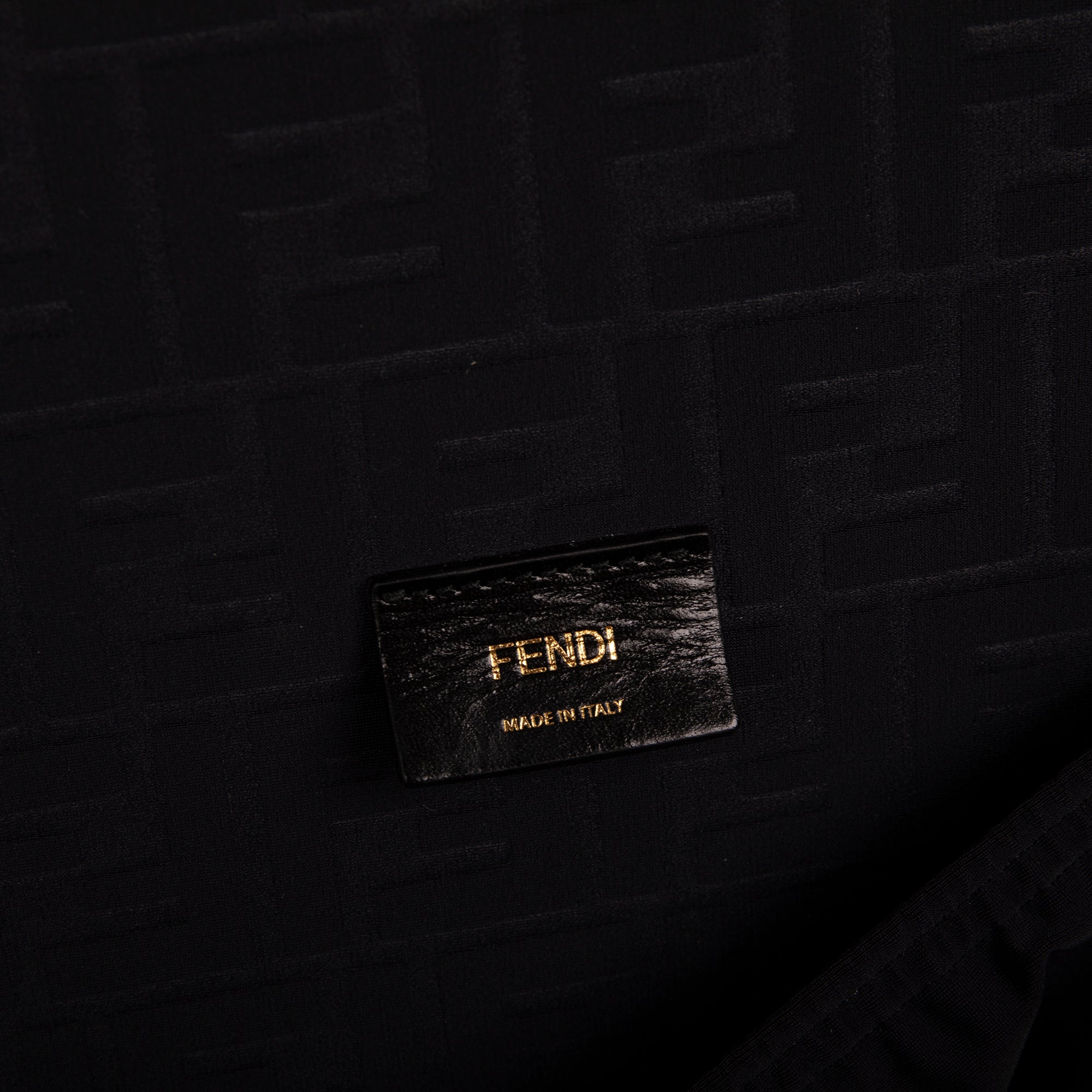 Fendi Large FF Embossed Leather Rigid Suitcase