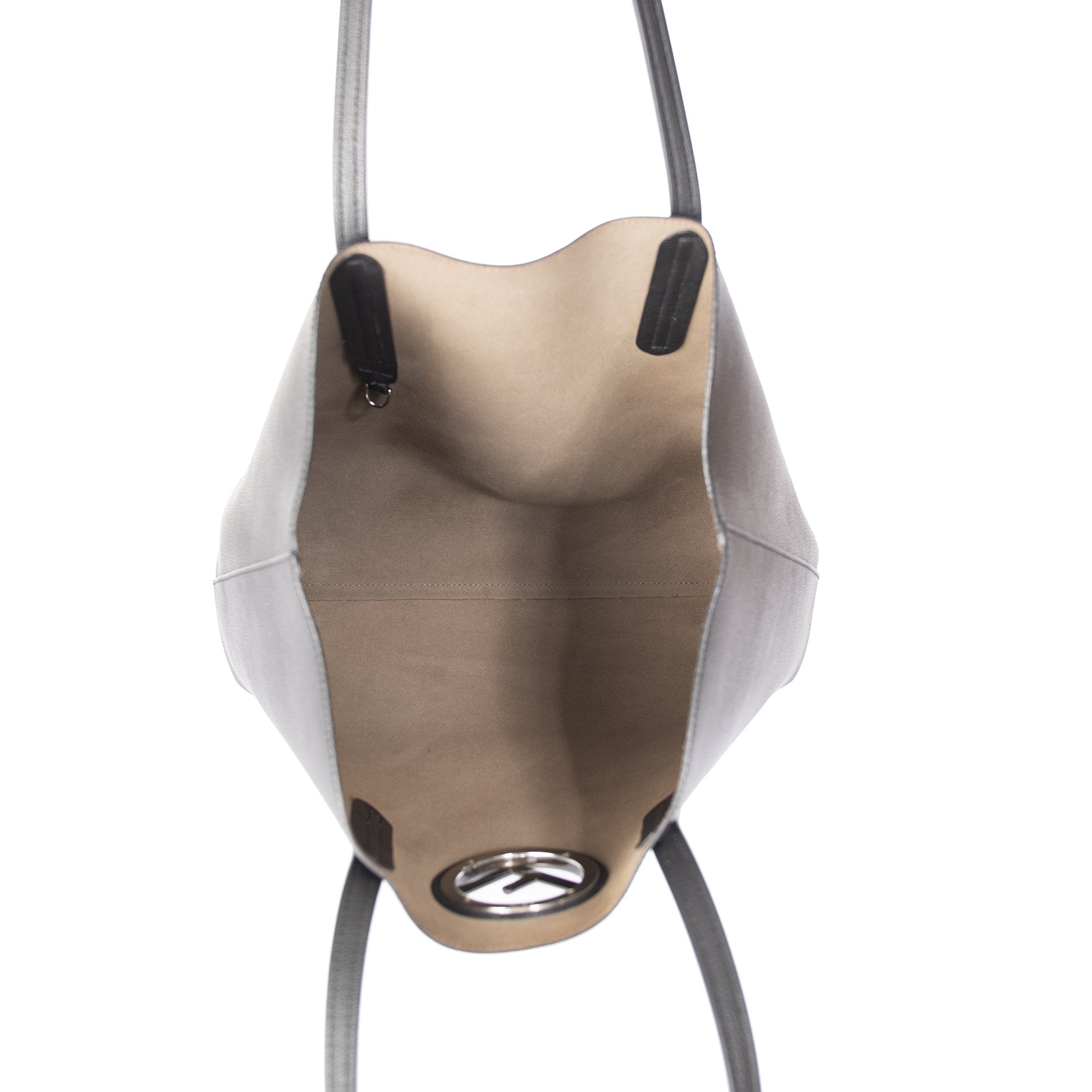 Fendi Leather Logo Shopping Tote