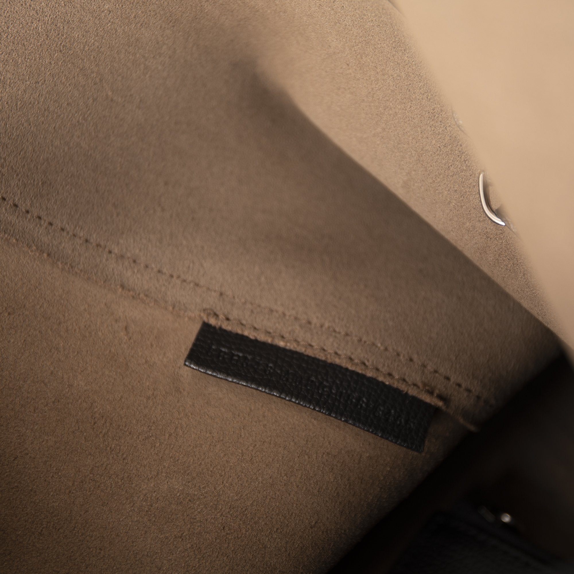 Fendi Leather Logo Shopping Tote