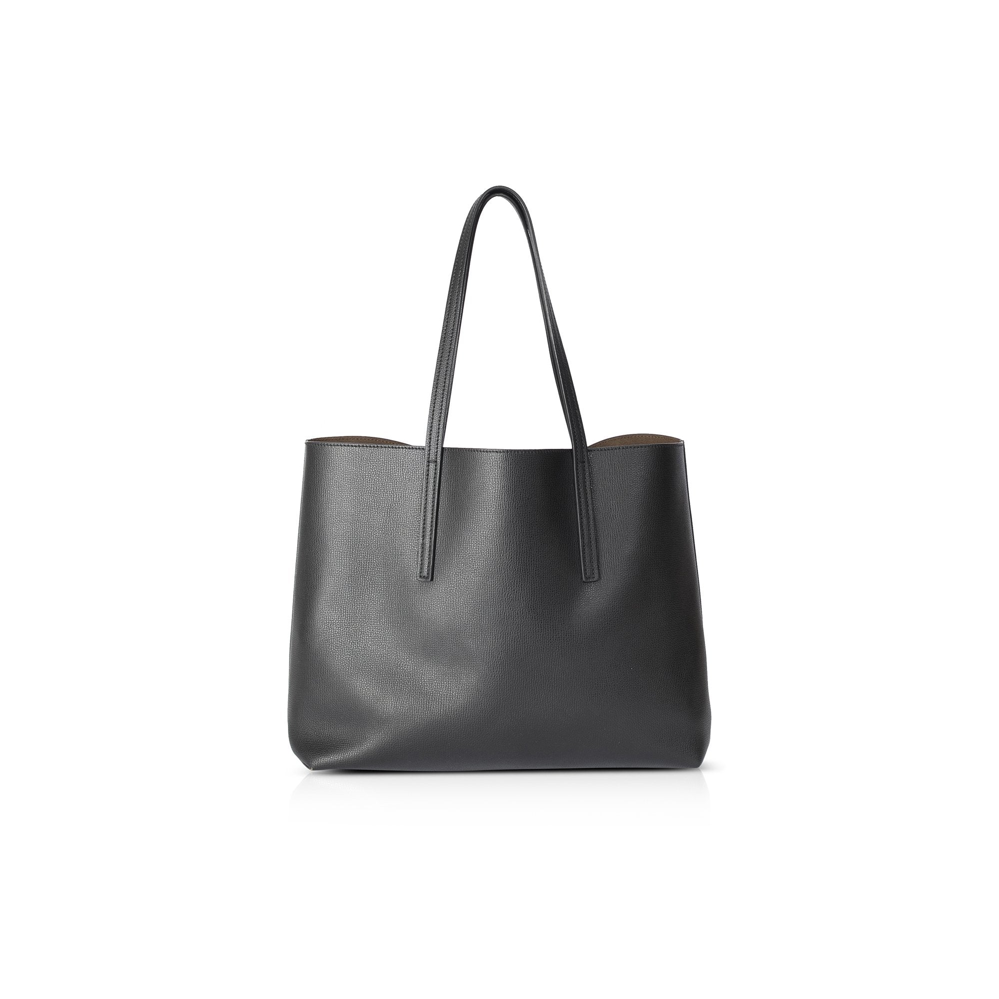 Fendi Leather Logo Shopping Tote