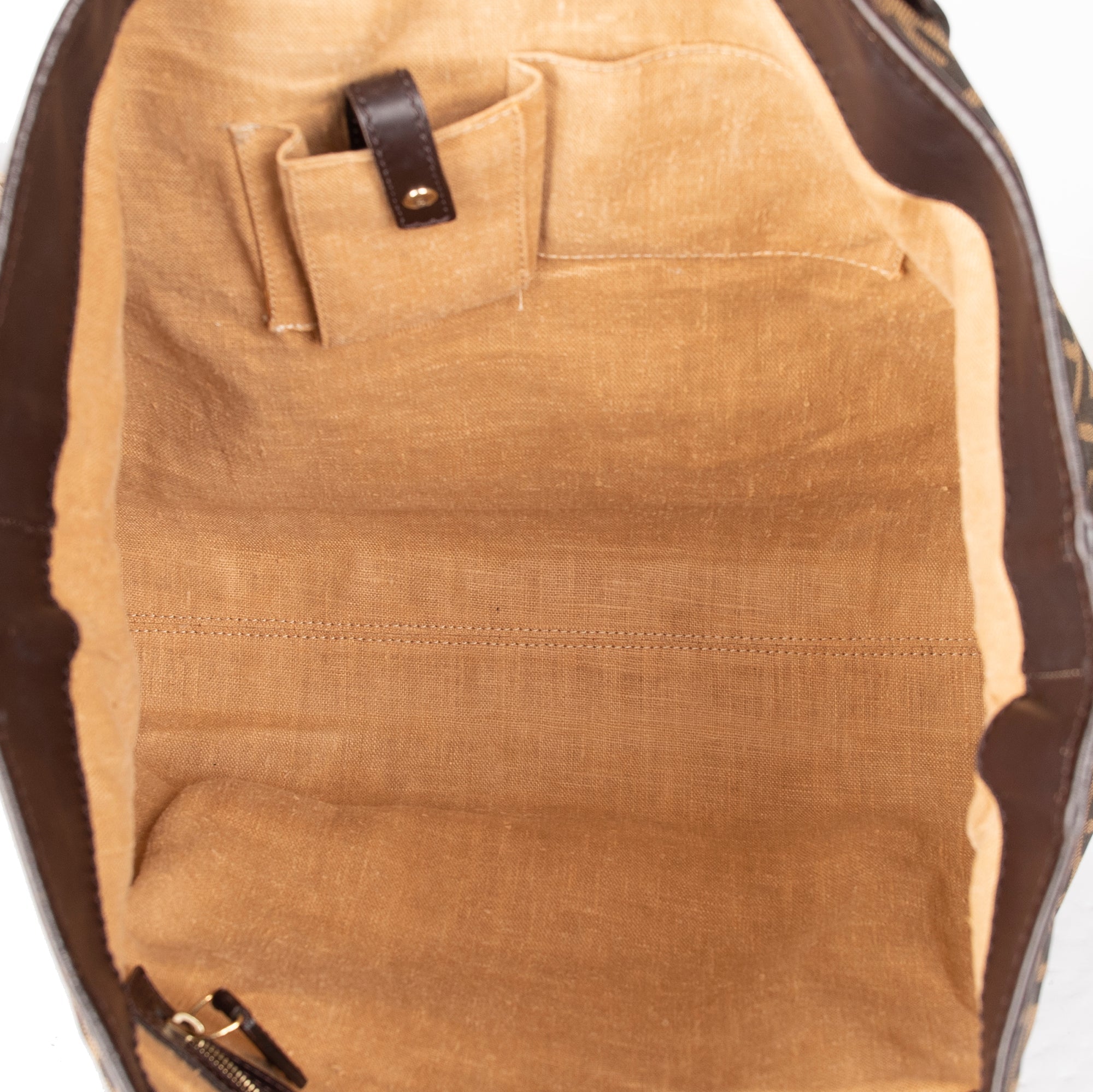 Fendi Leather-Trimmed FF Zucca Tote