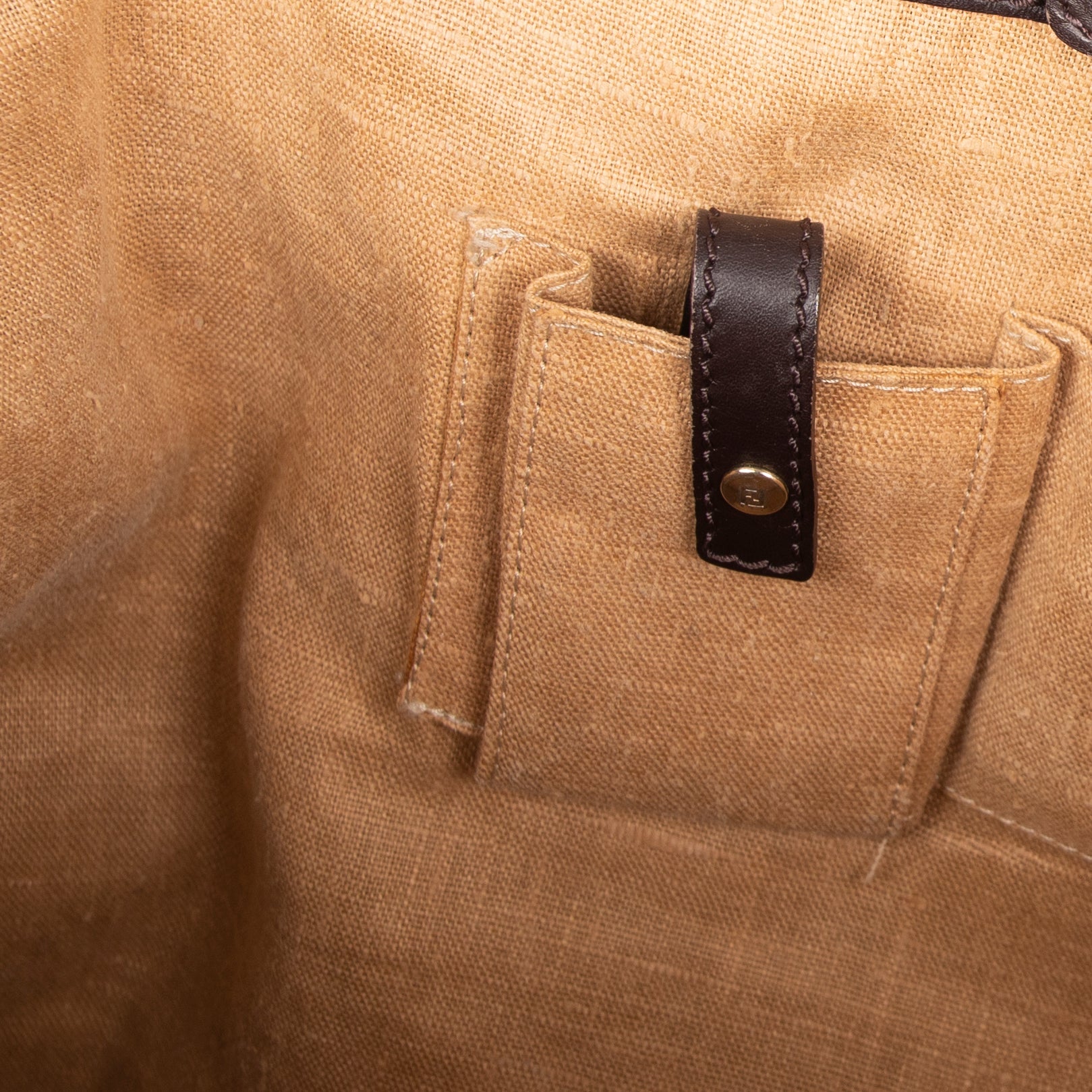 Fendi Leather-Trimmed FF Zucca Tote